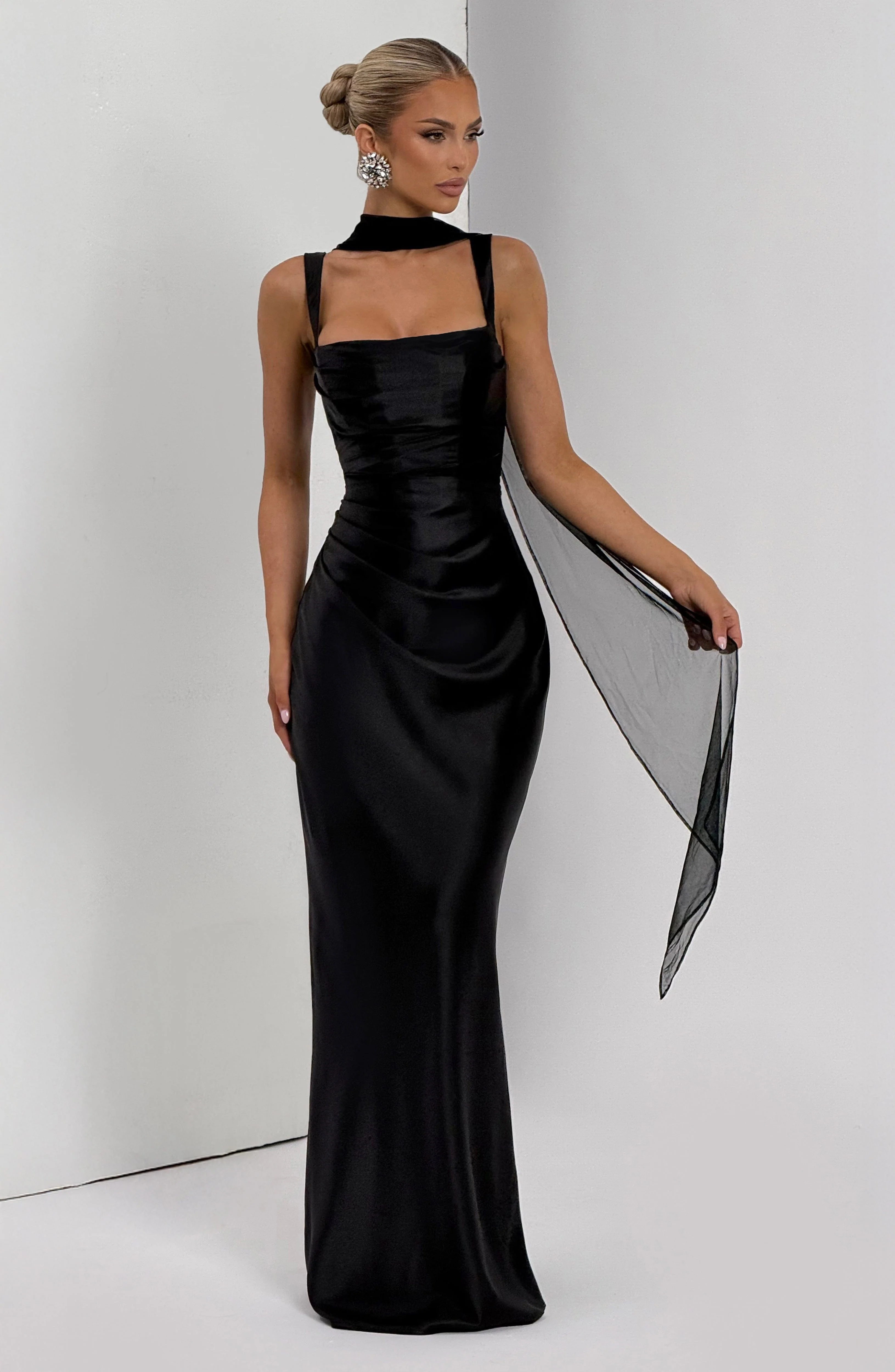 Calanthe Maxi Dress - Black - Image 6