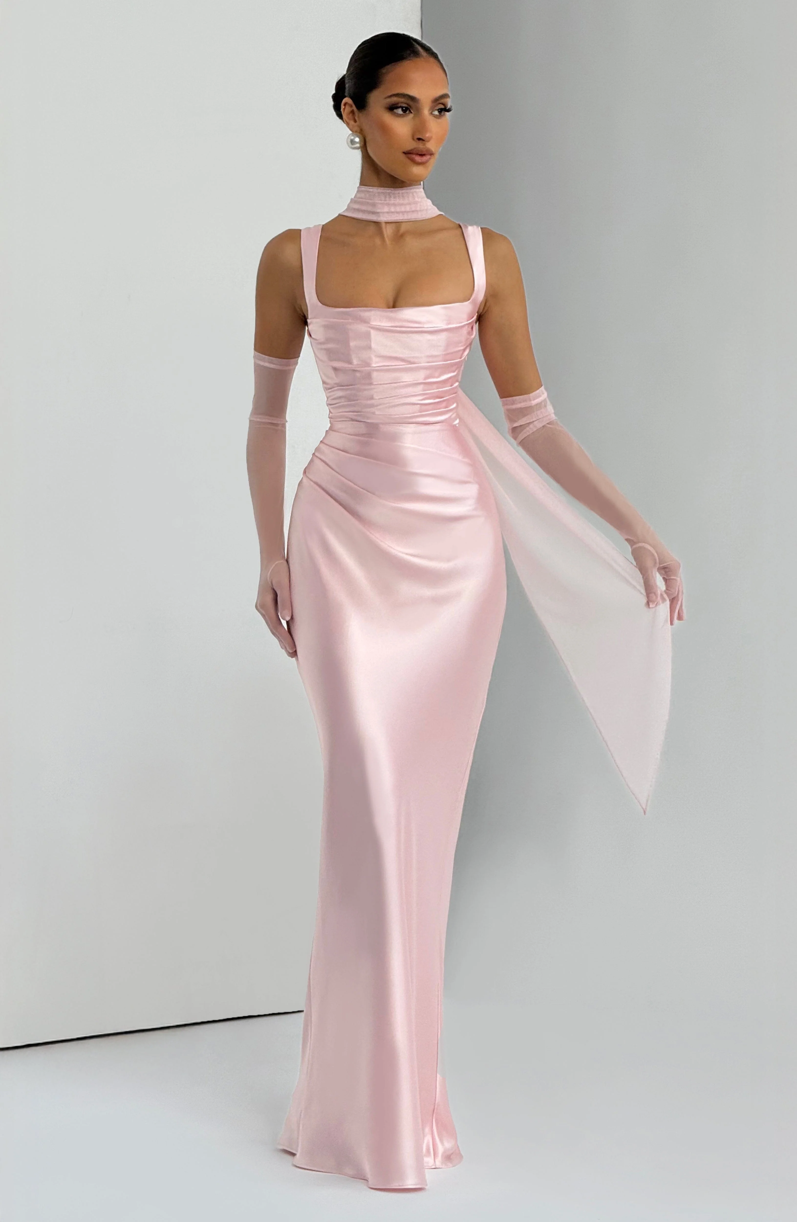 Calanthe Maxi Dress - Blush - Image 6