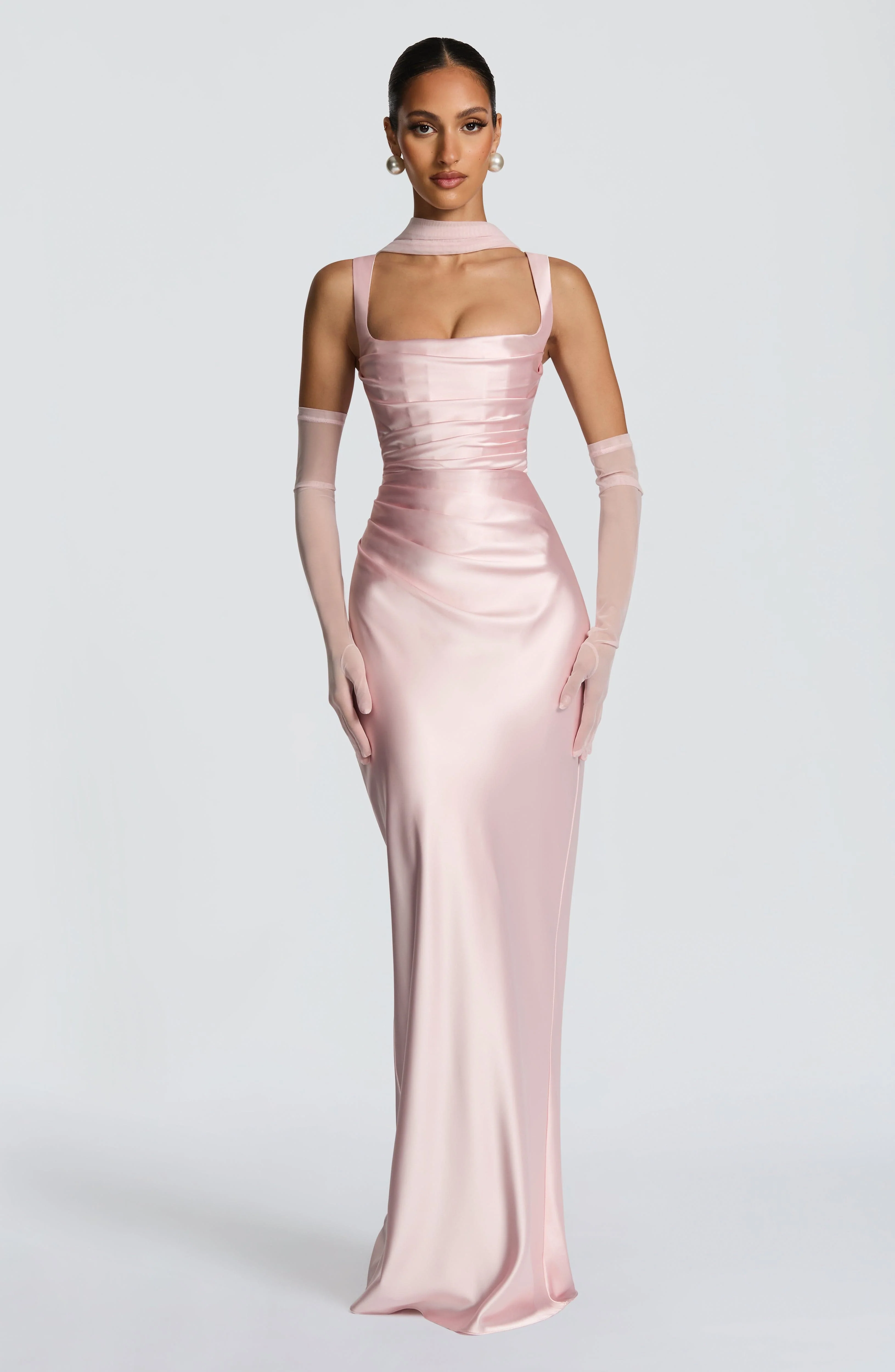 Calanthe Maxi Dress - Blush - Image 8