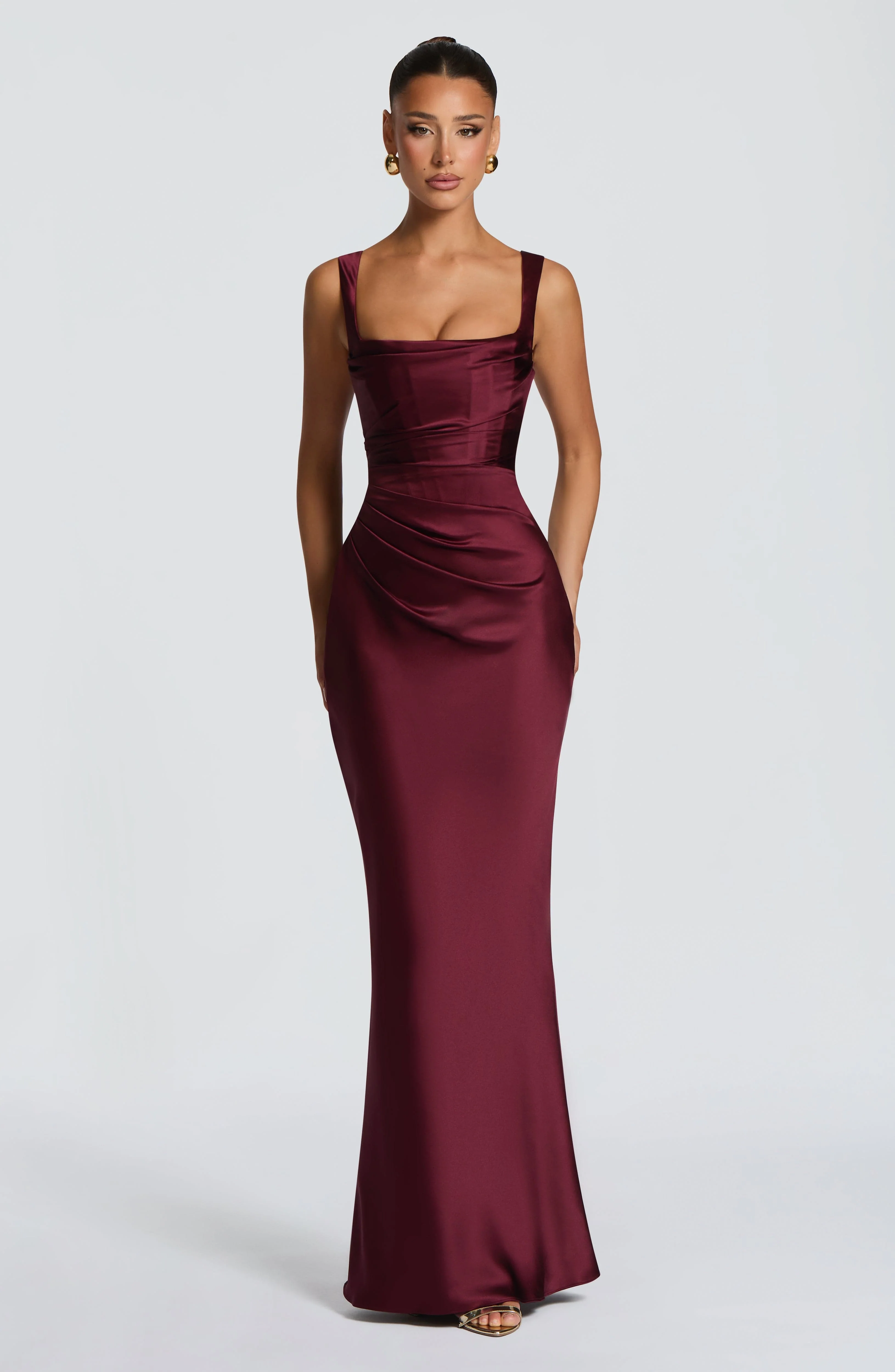 Calanthe Maxi Dress - Cherry Lacquer - Image 6