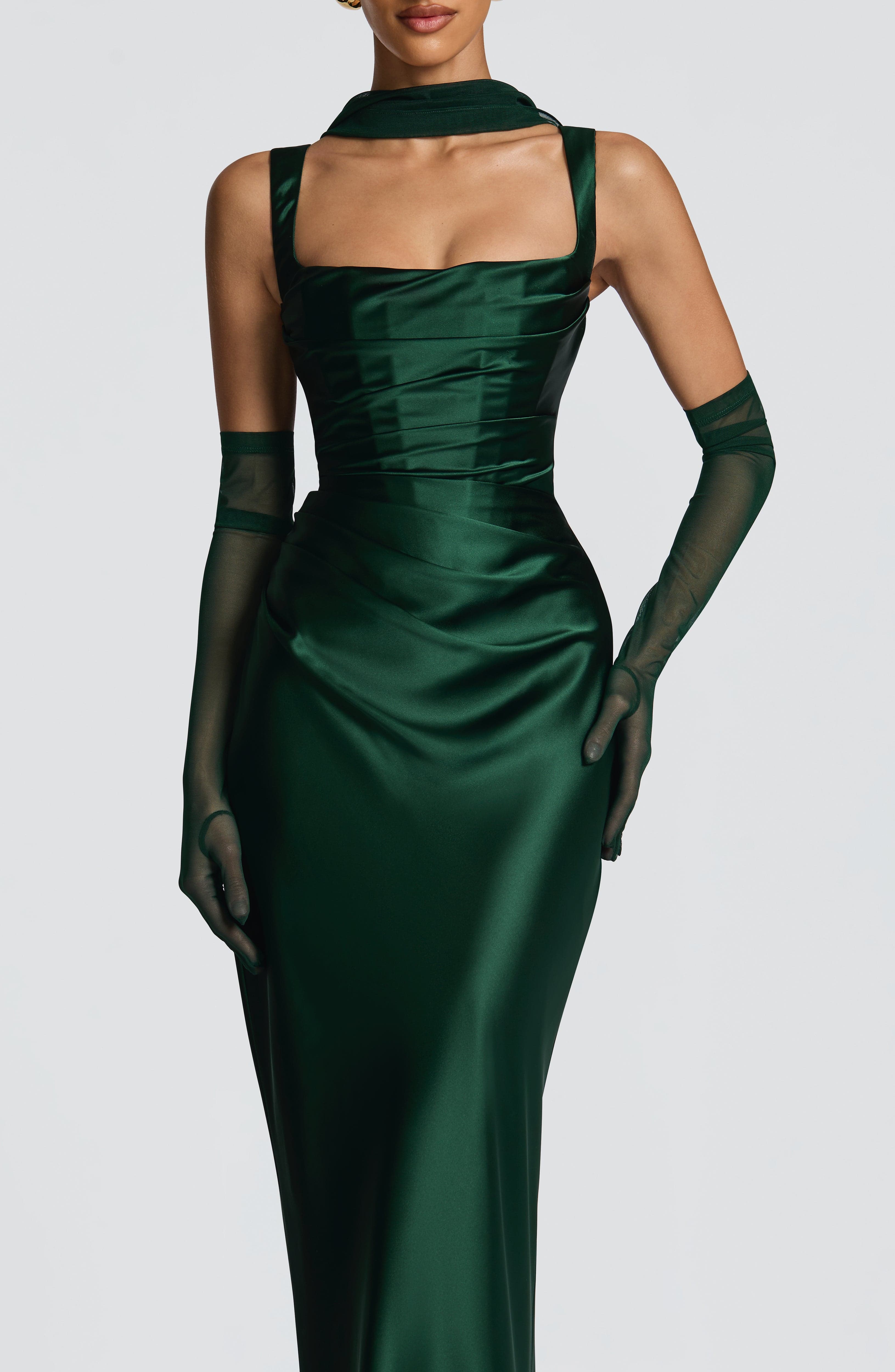 Calanthe Maxi Dress - Emerald - Image 13