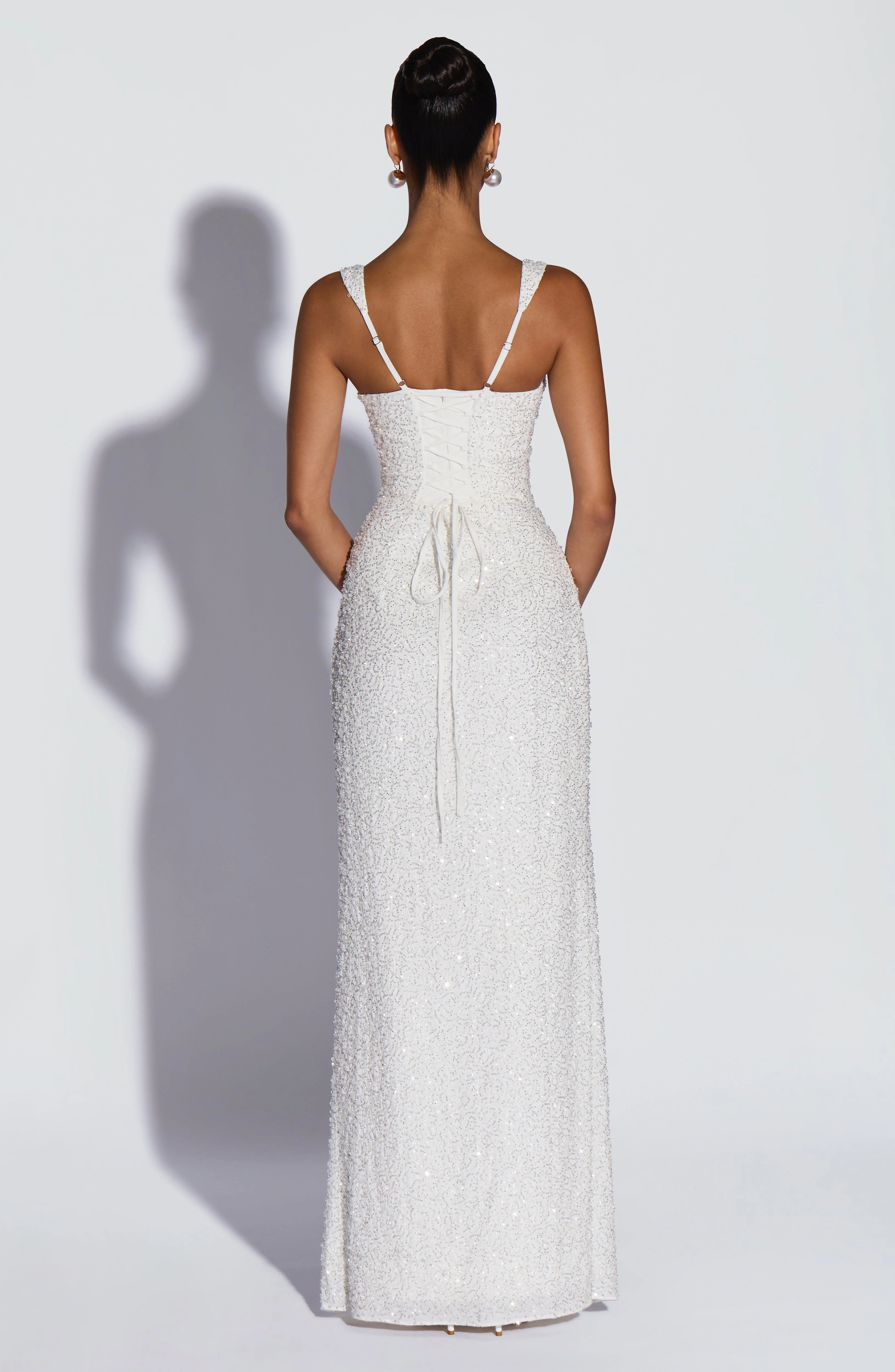 Calanthe Maxi Dress - Ivory Sparkle - Image 4