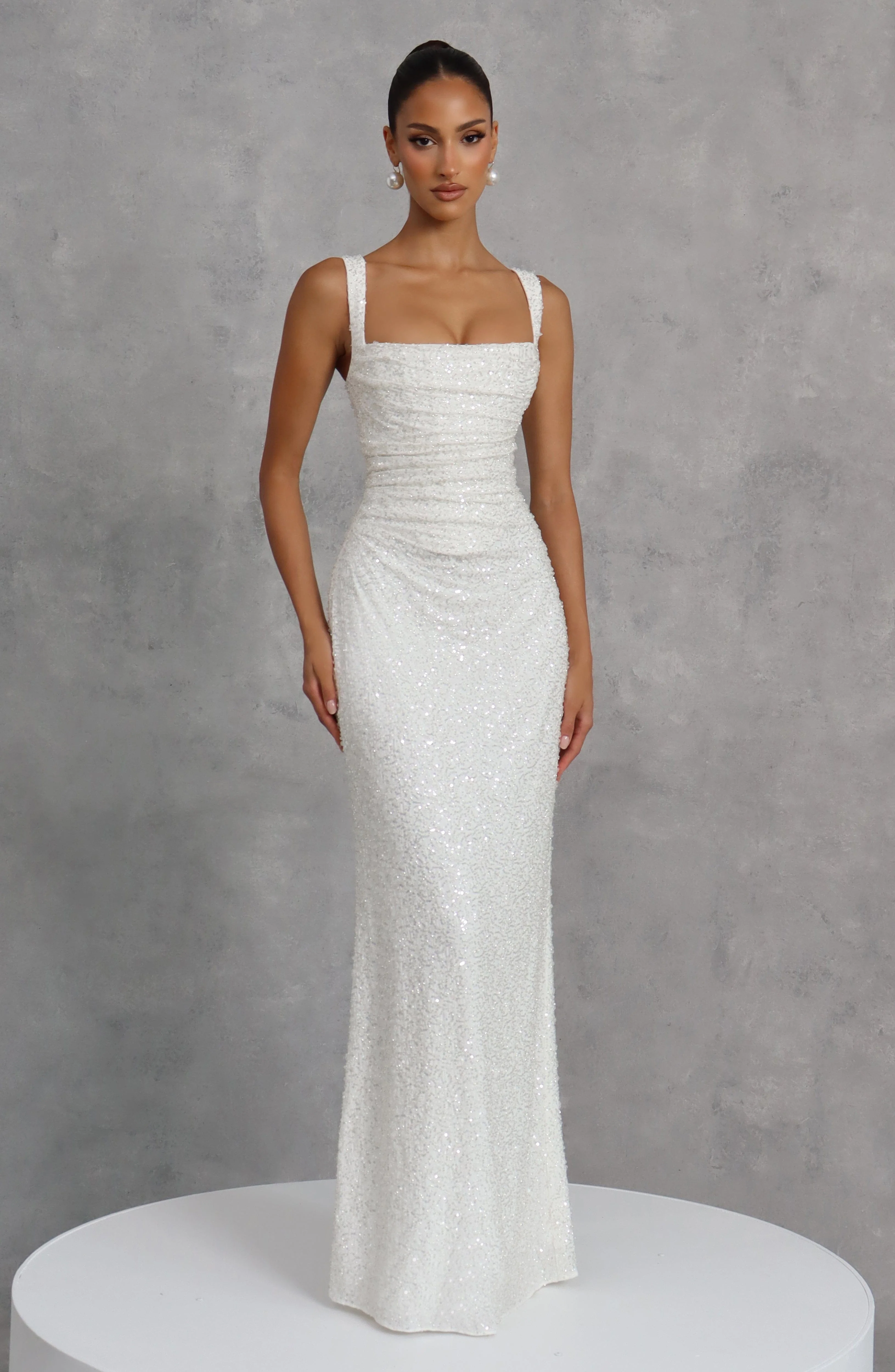 Calanthe Maxi Dress - Ivory Sparkle - Image 9