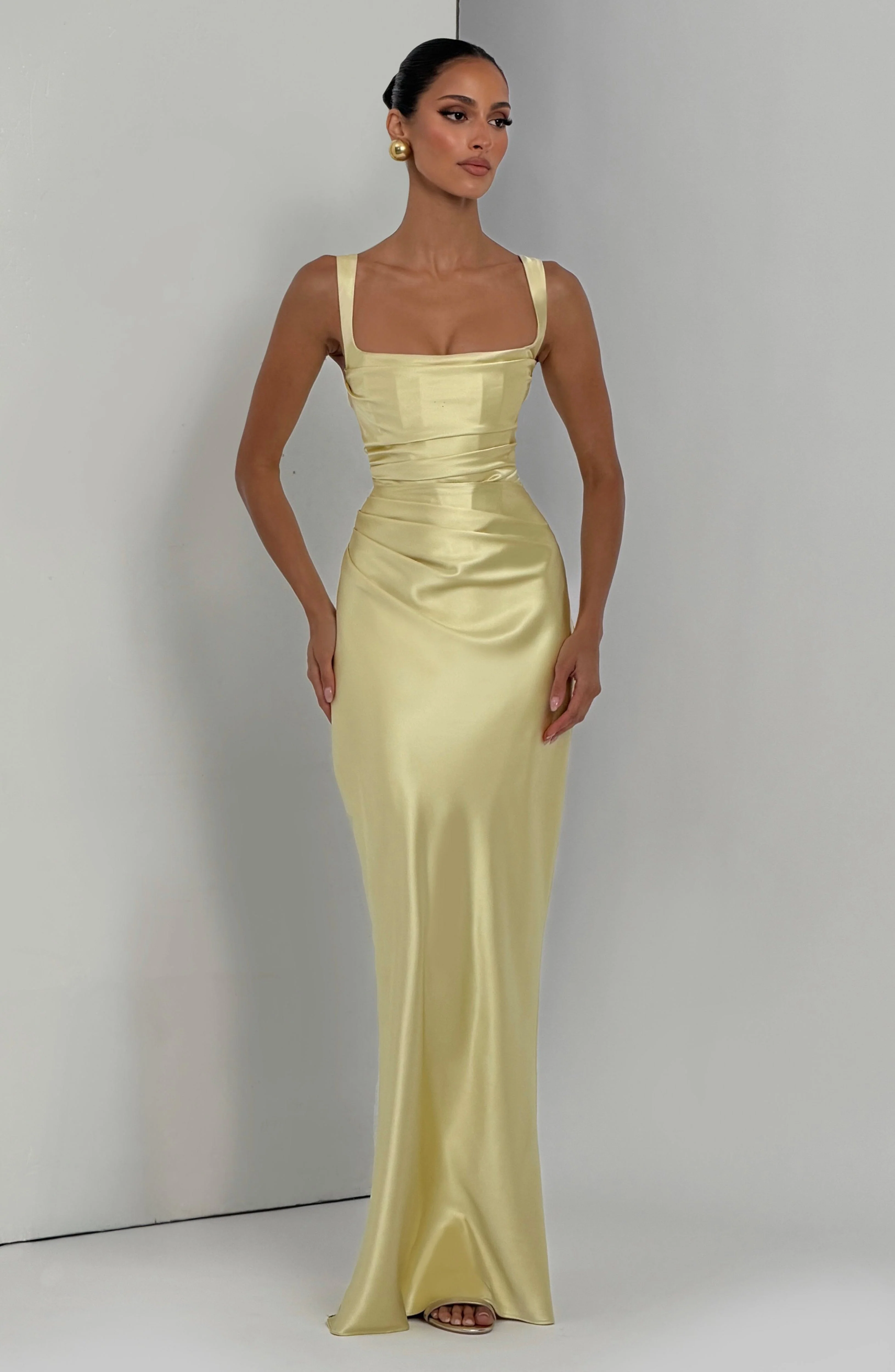 Calanthe Maxi Dress - Lemon - Image 5