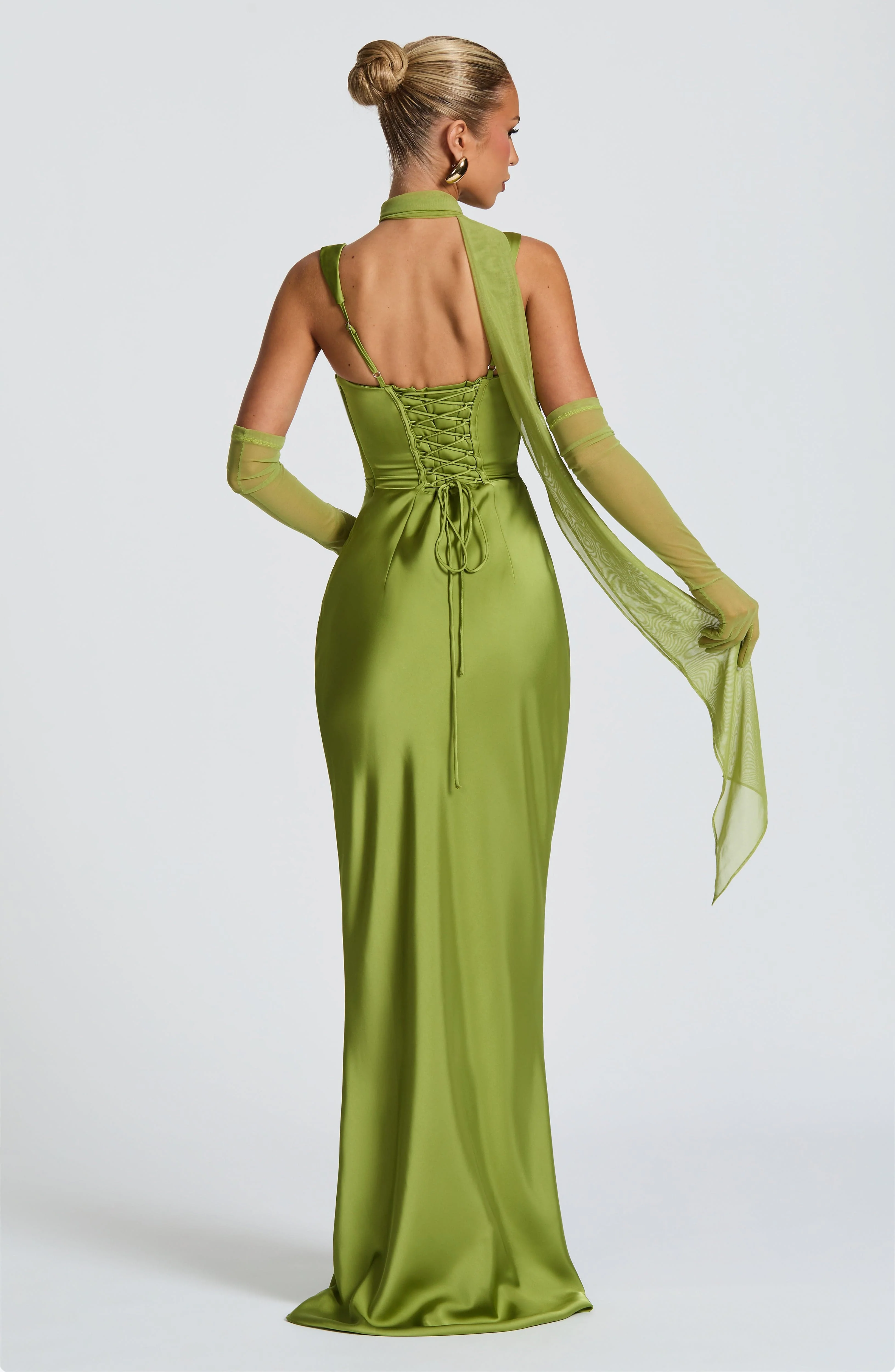 Calanthe Maxi Dress - Olive - Image 3