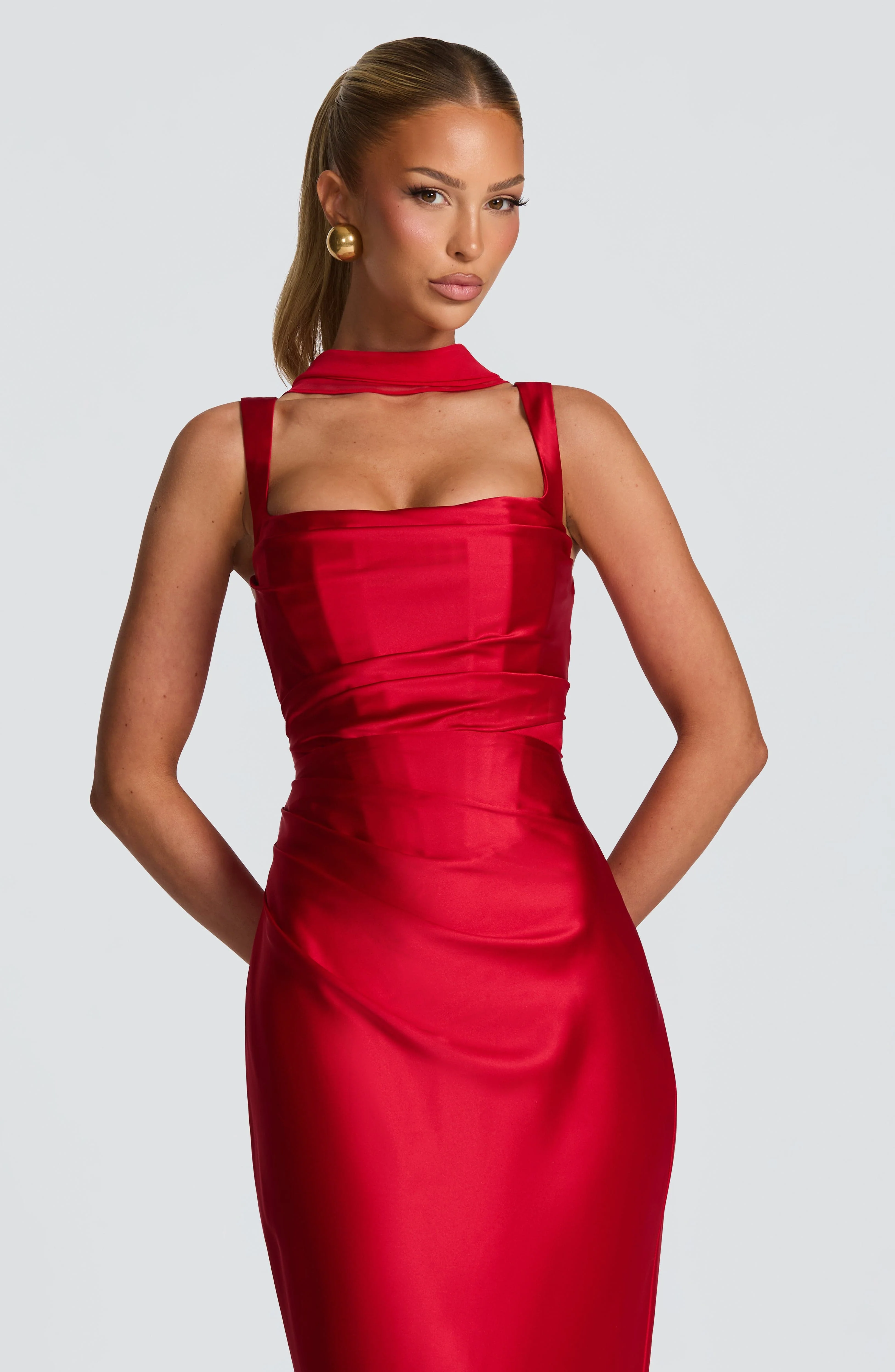 Calanthe Maxi Dress - Red - Image 7
