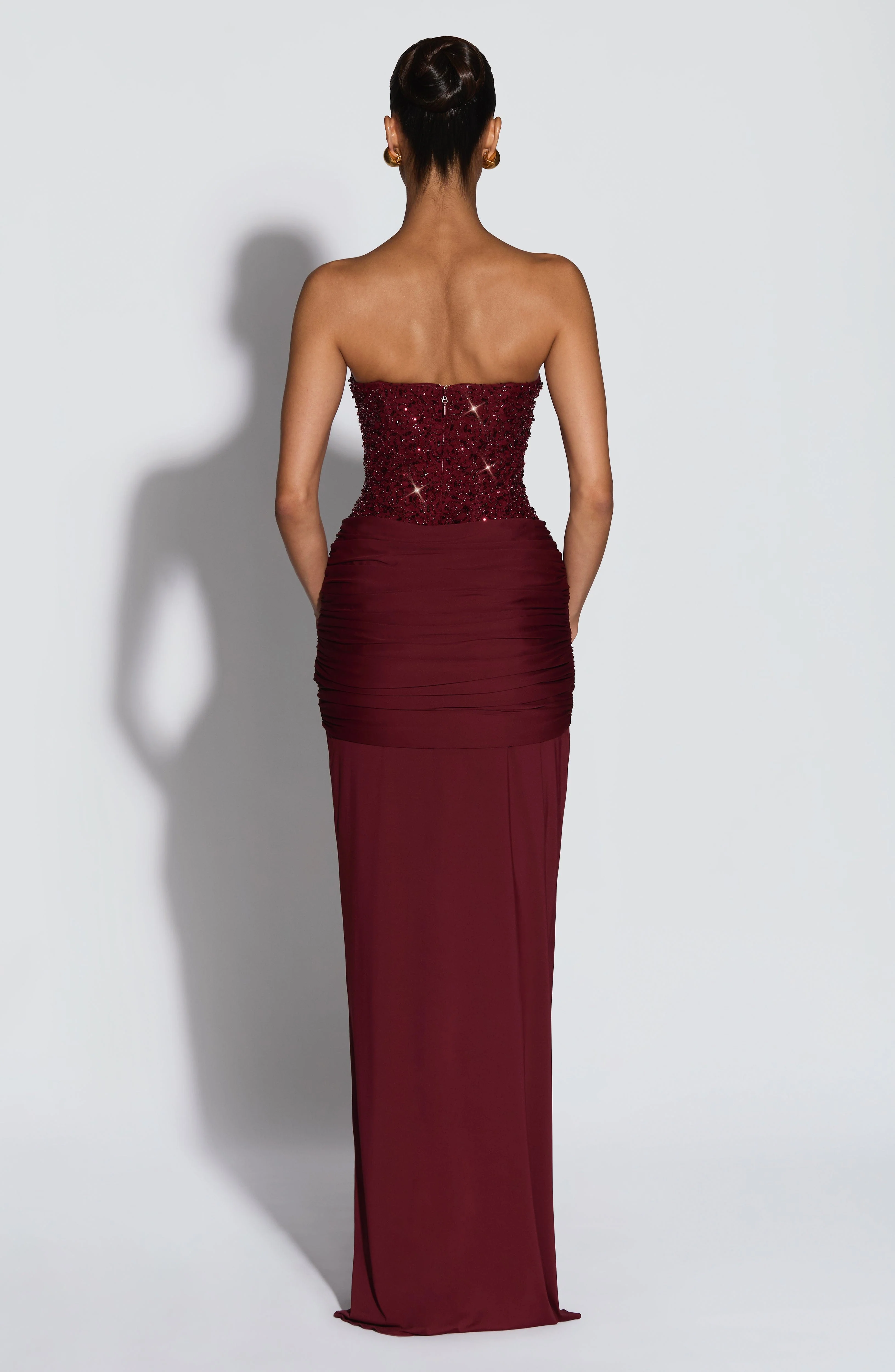Carina Maxi Dress - Burgundy - Image 2