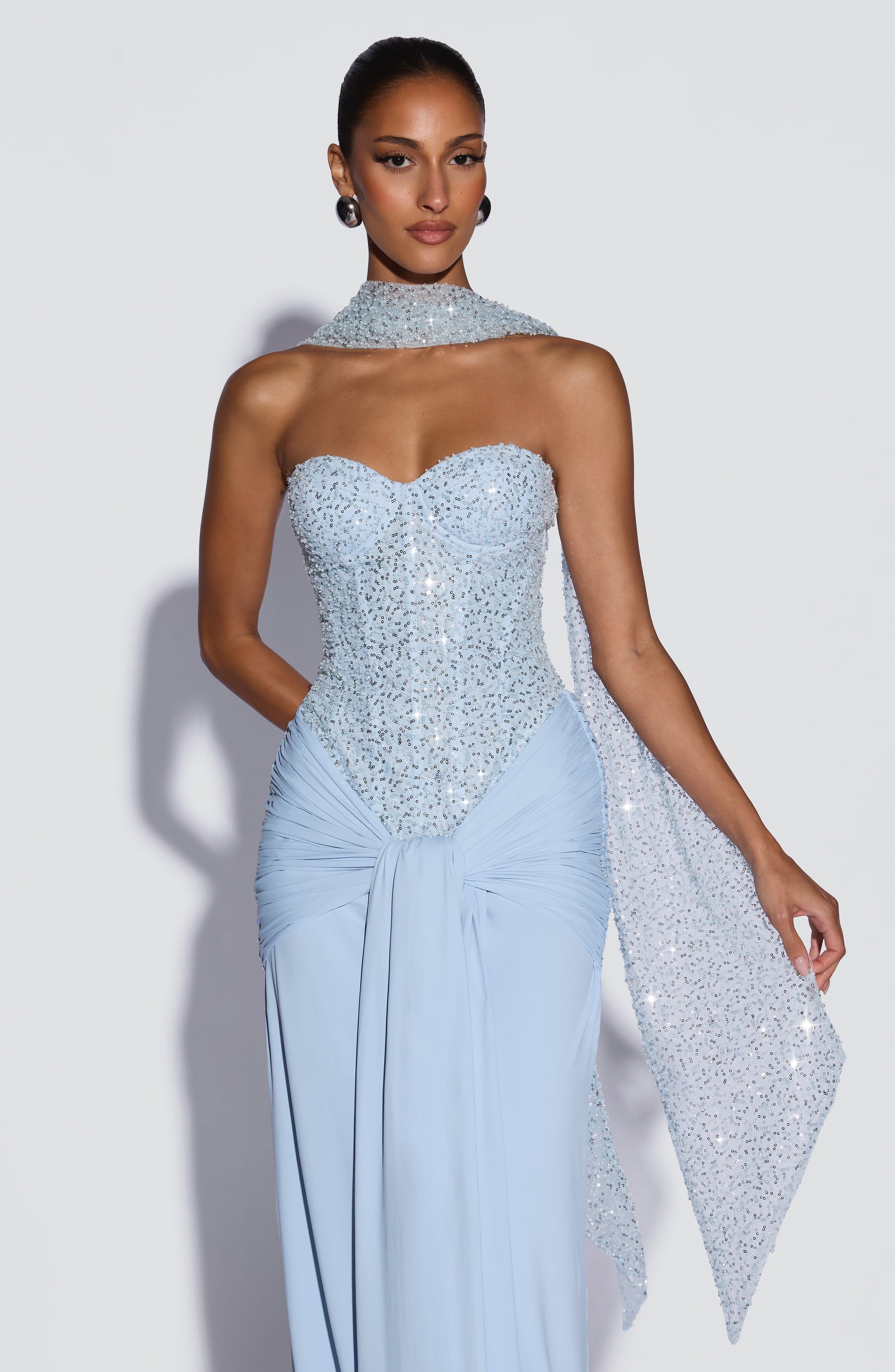 Carina Maxi Dress - Glacier Blue - Image 9