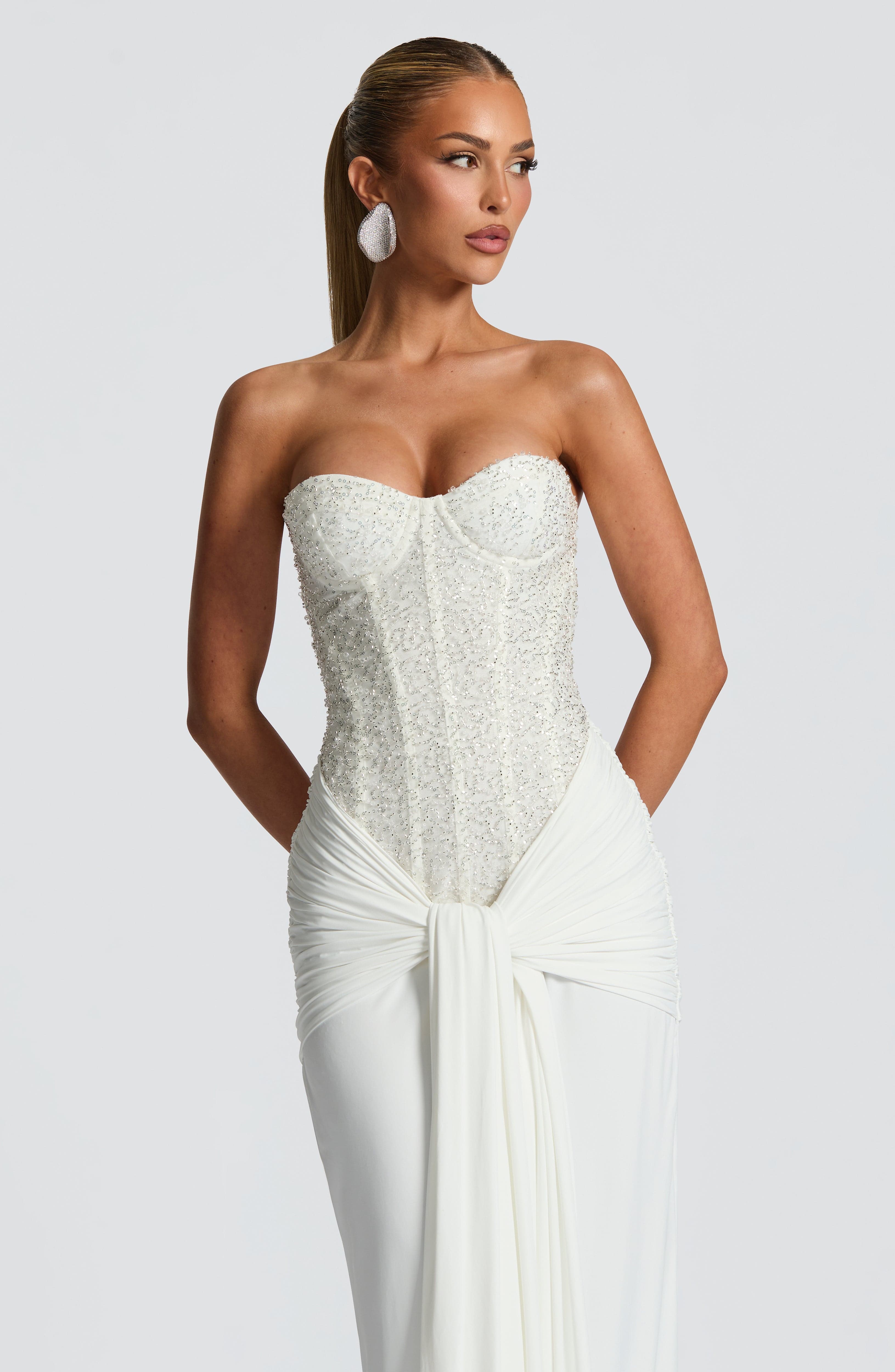 Carina Maxi Dress - Ivory - Image 7