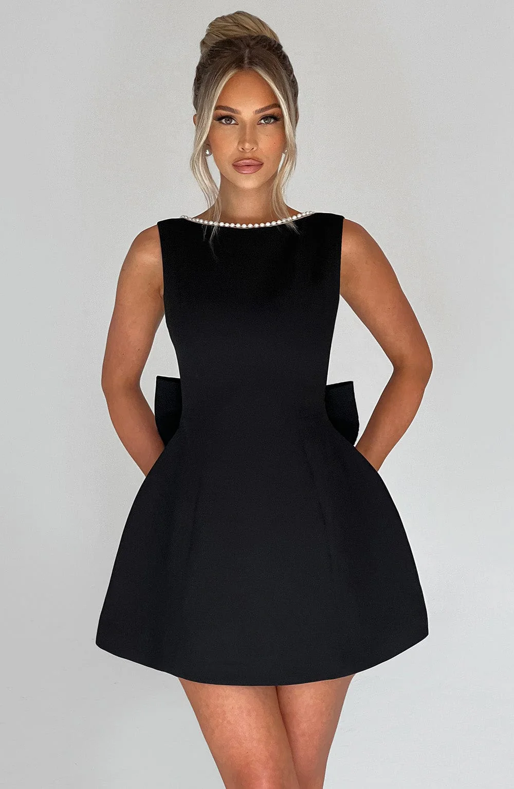Carrie Mini Dress - Black - Image 11