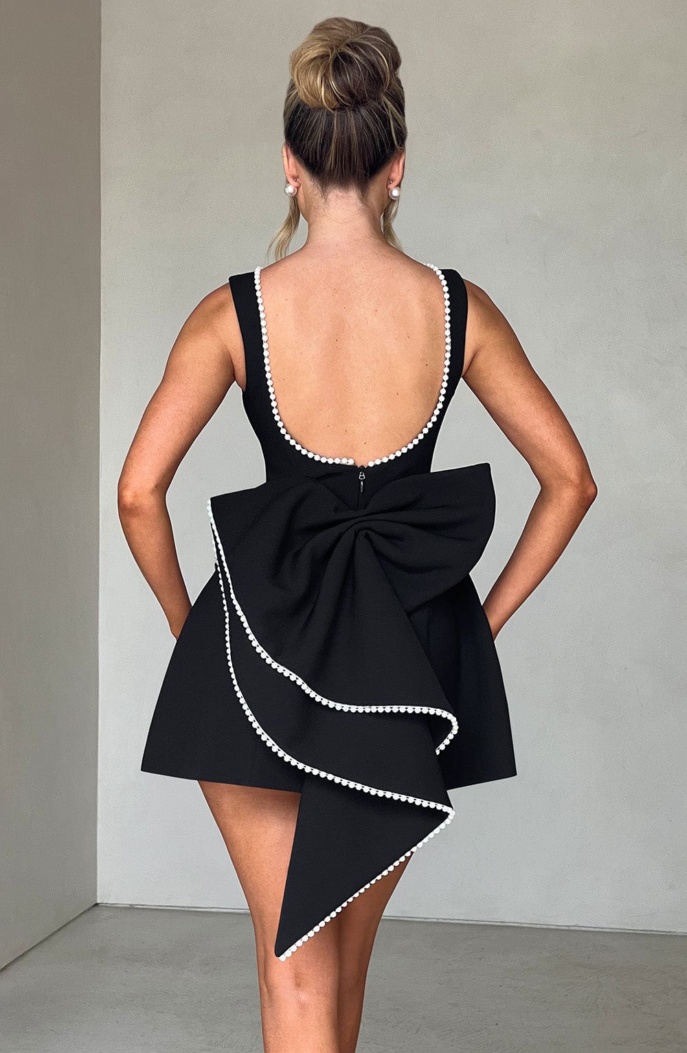 Carrie Mini Dress - Black - Image 3