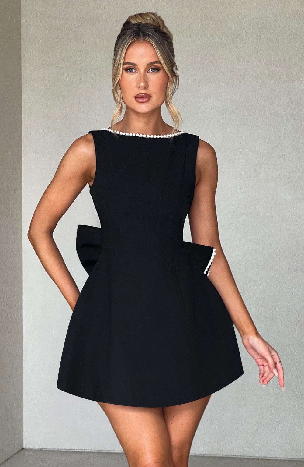 Carrie Mini Dress - Black - Image 4