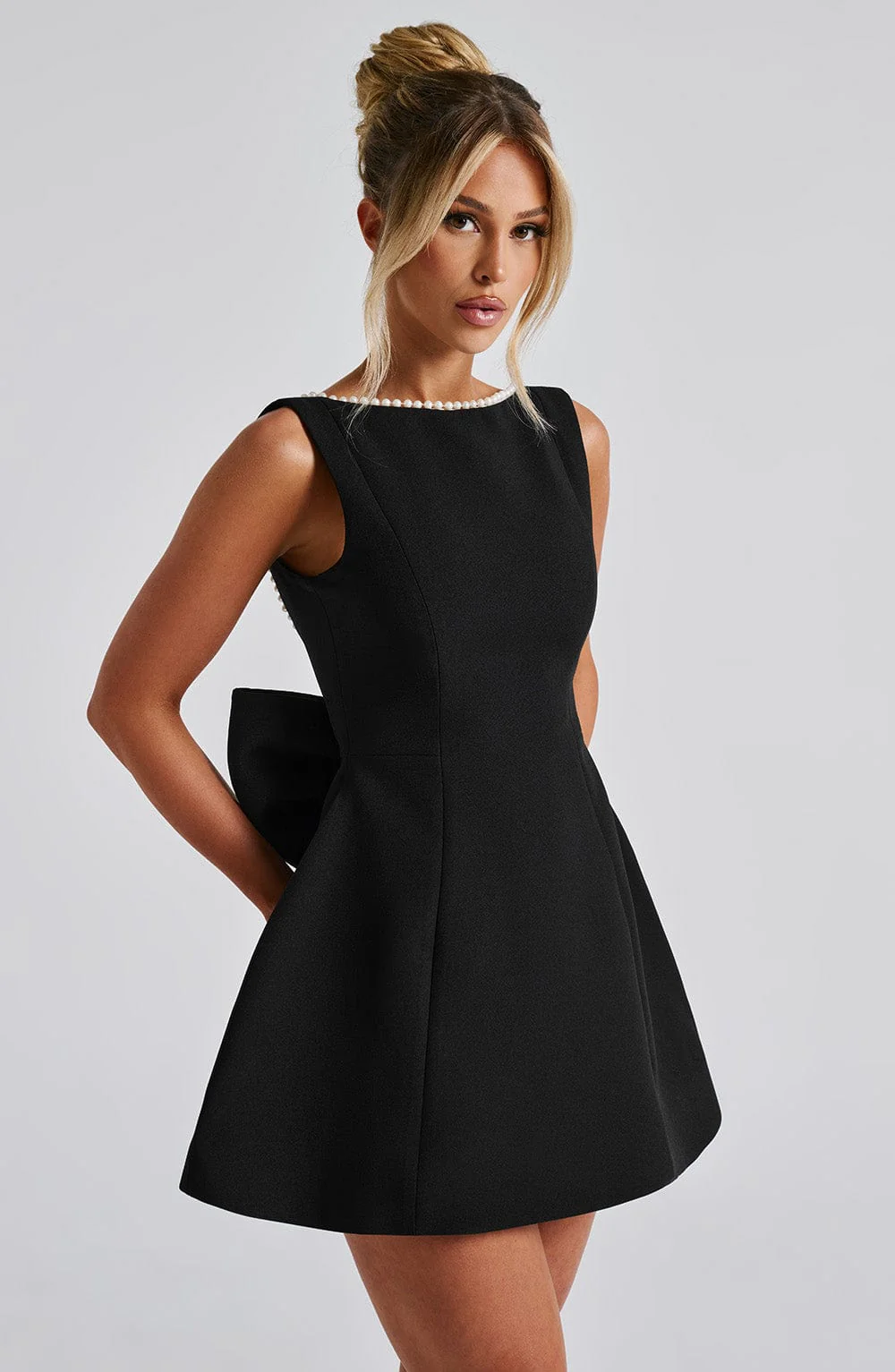 Carrie Mini Dress - Black - Image 6