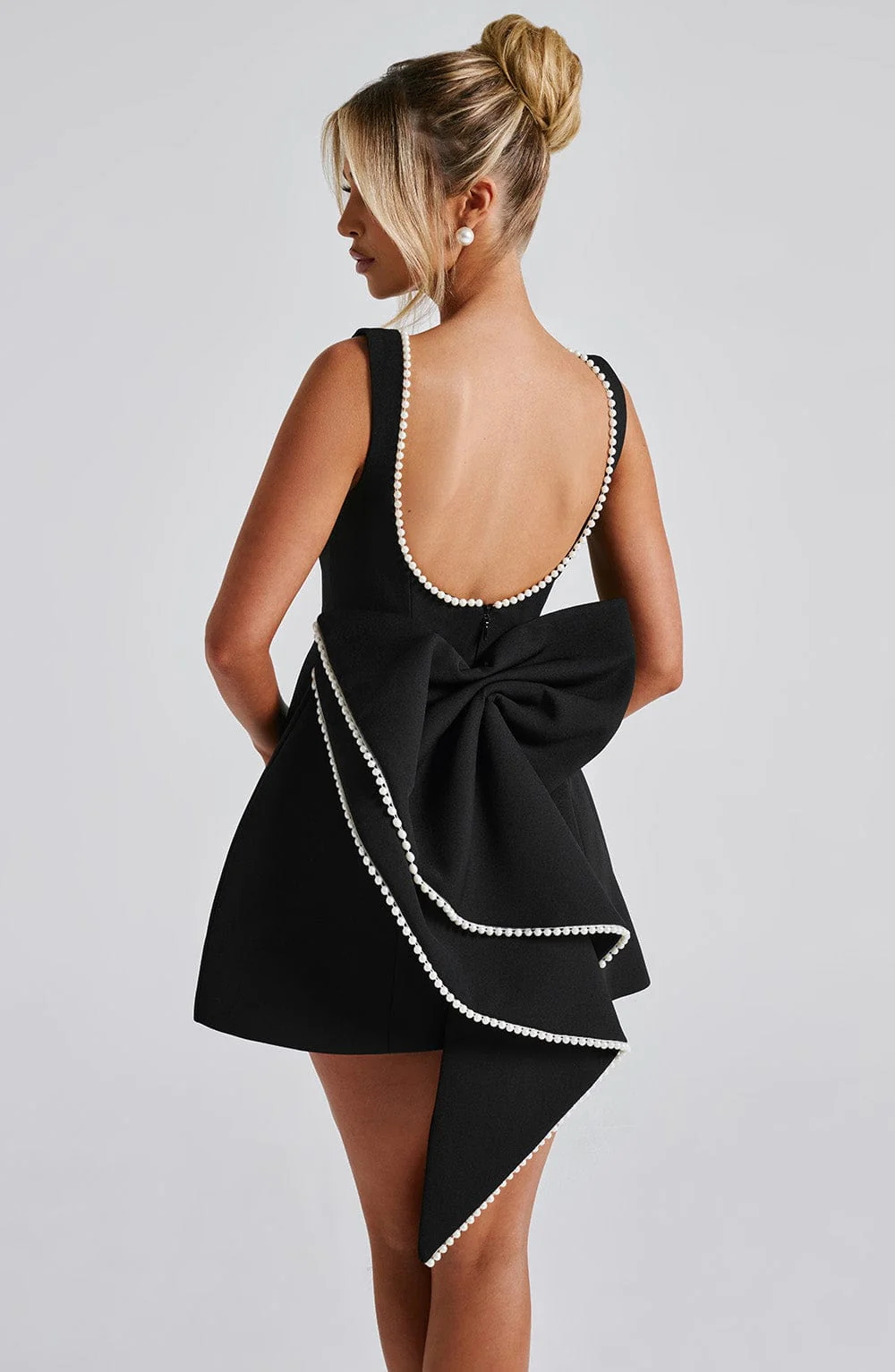 Carrie Mini Dress - Black - Image 7