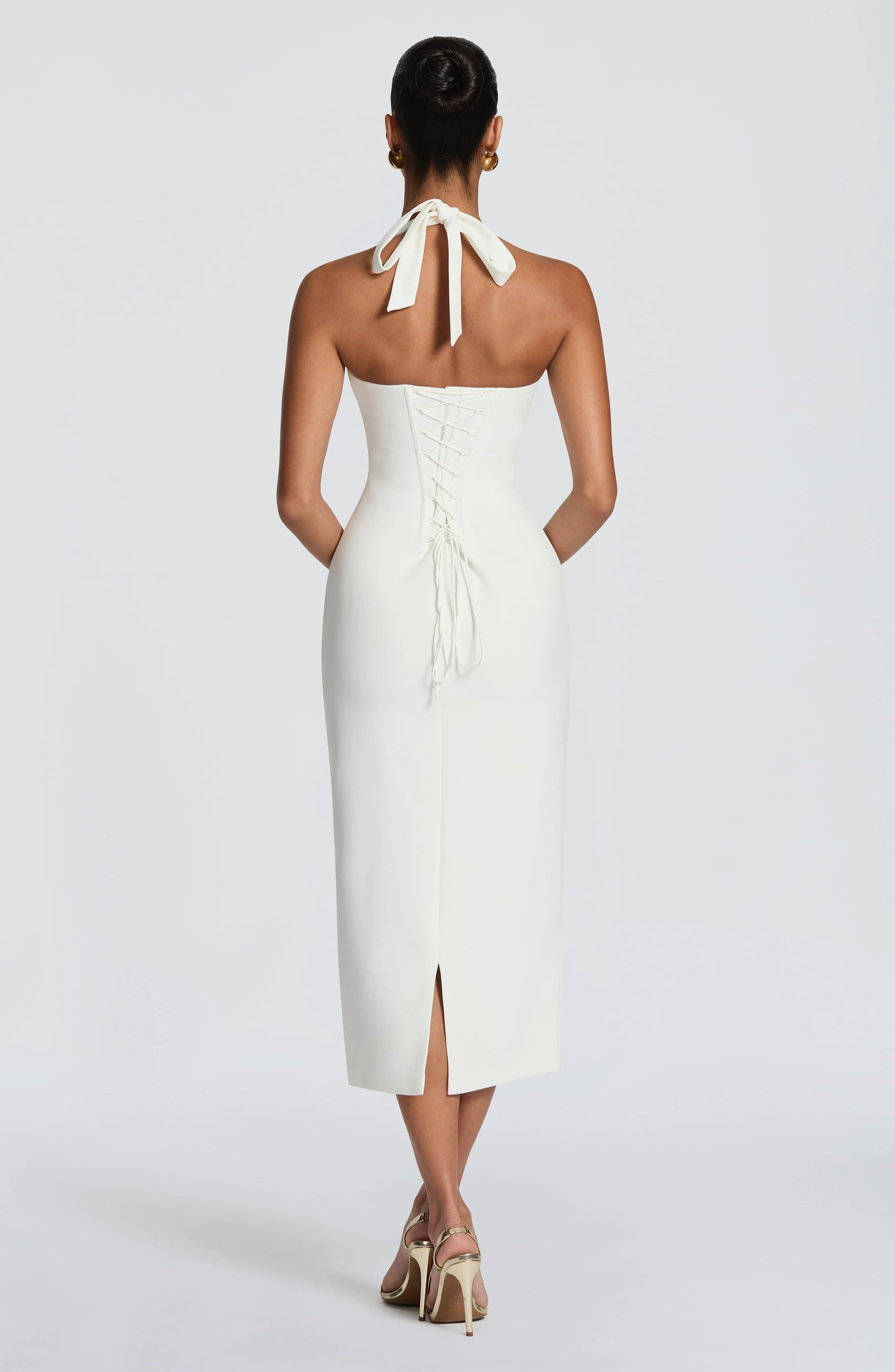 Cassia Midi Dress - Ivory - Image 3