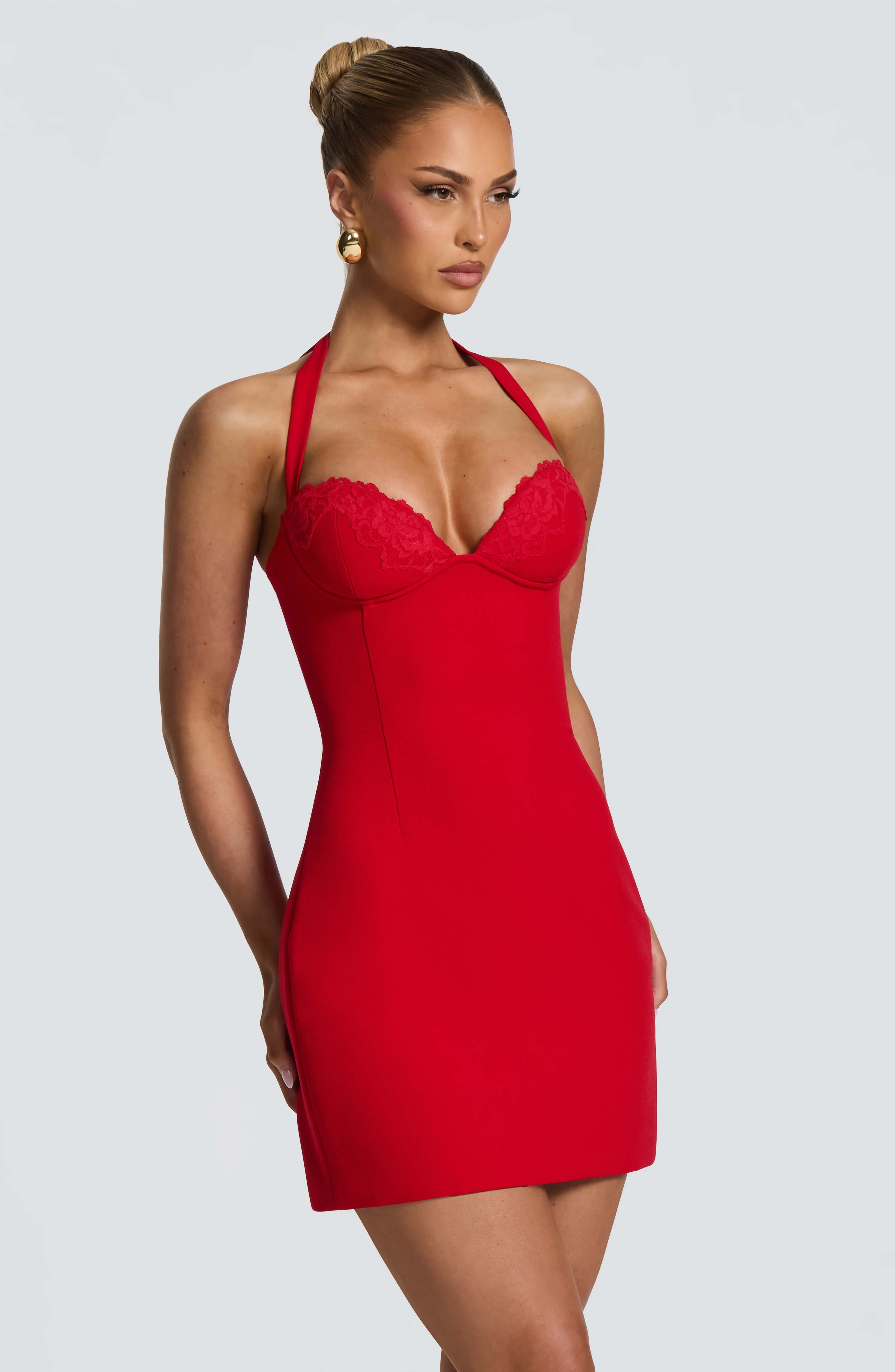 Cassia Mini Dress - Red - Image 4