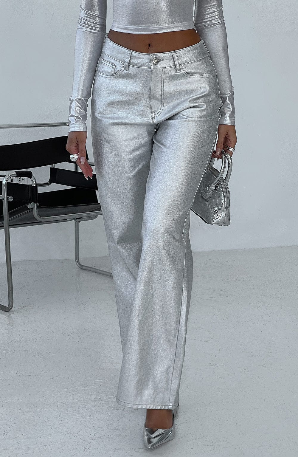 Cassidy Pant - Silver - Image 3