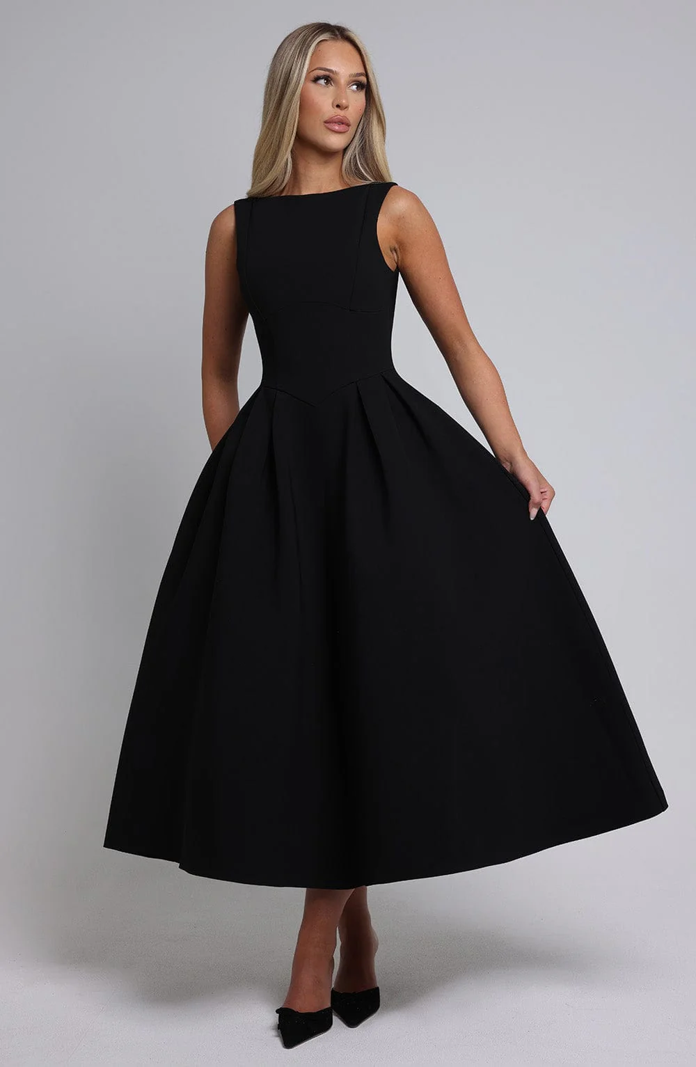 Clarabella Midi Dress - Black - Image 6