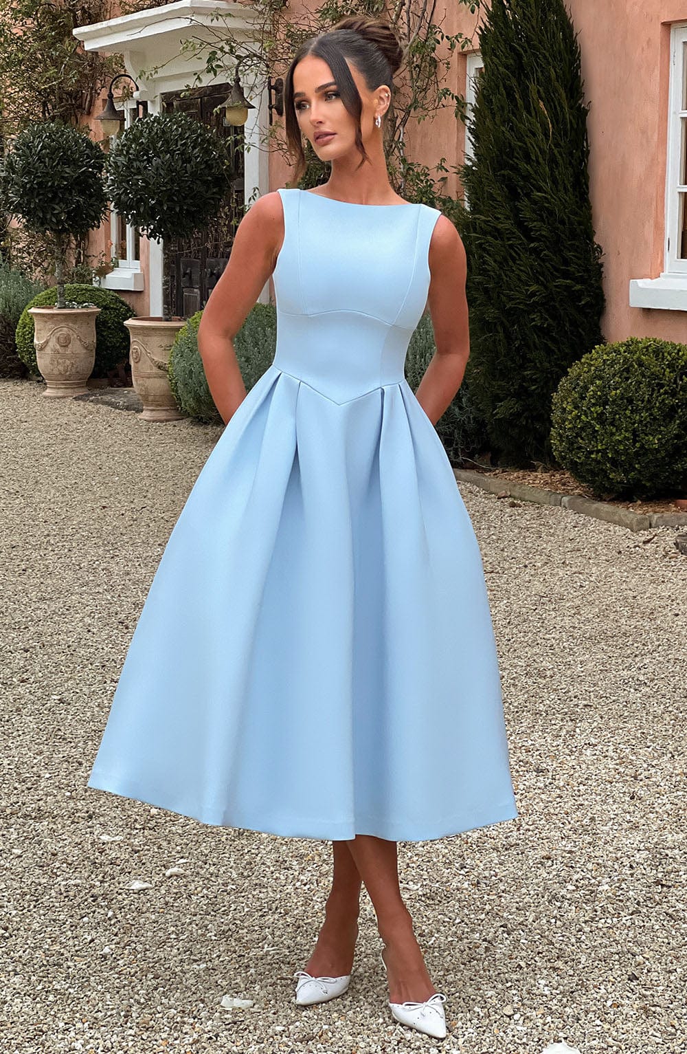 Clarabella Midi Dress - Blue - Image 5