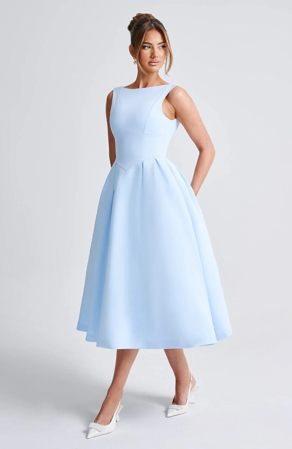 Clarabella Midi Dress - Blue - Image 7
