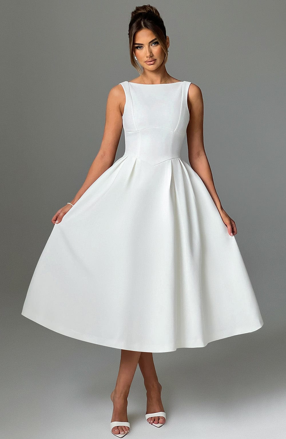 Clarabella Midi Dress - Ivory - Image 2