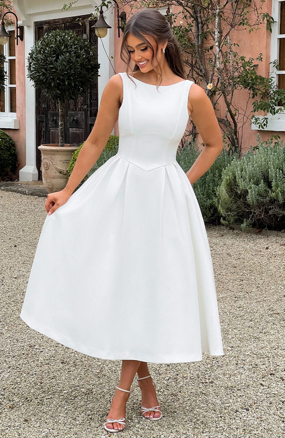 Clarabella Midi Dress - Ivory - Image 6