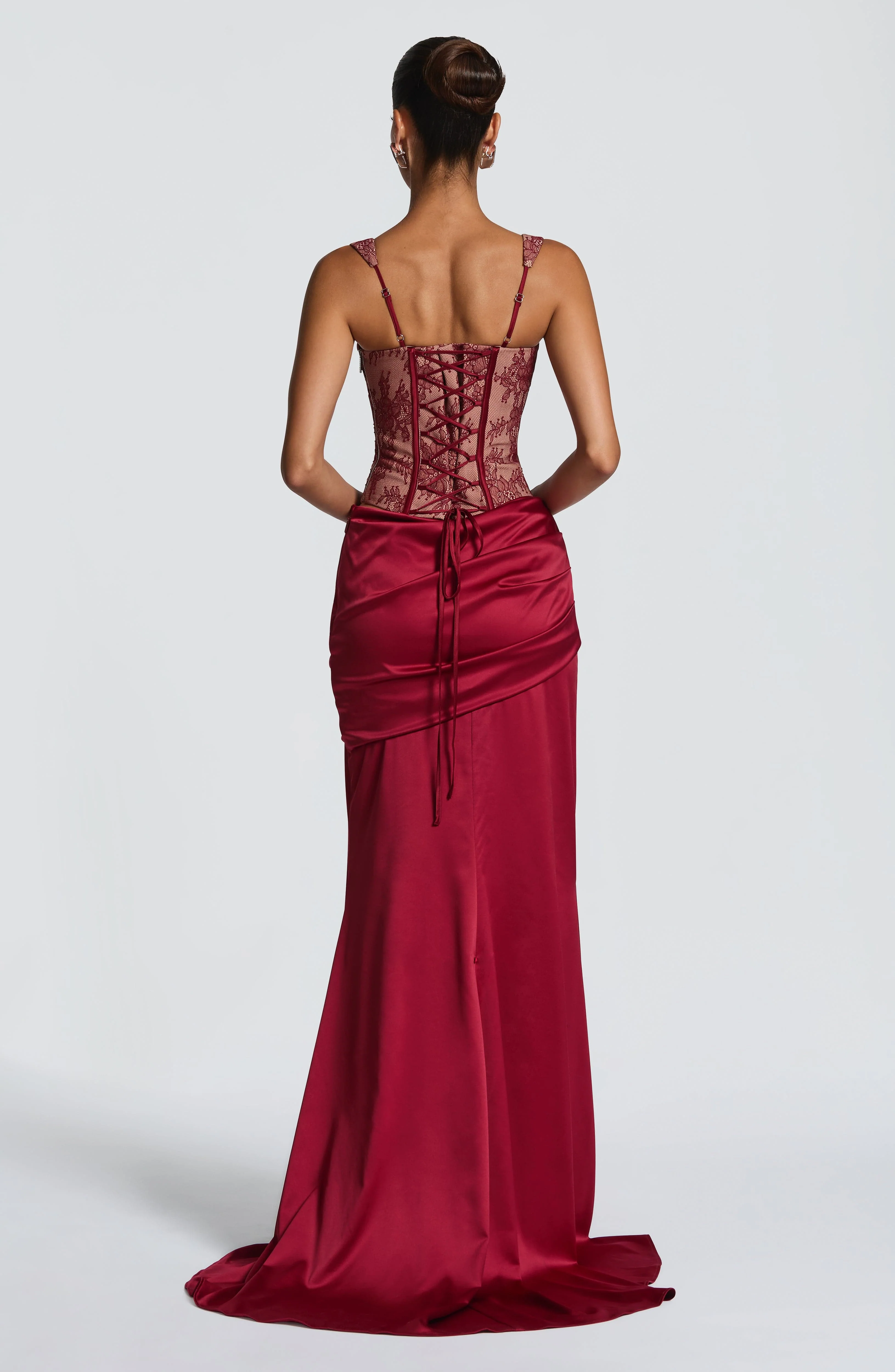Claudette Maxi Skirt - Burgundy - Image 8
