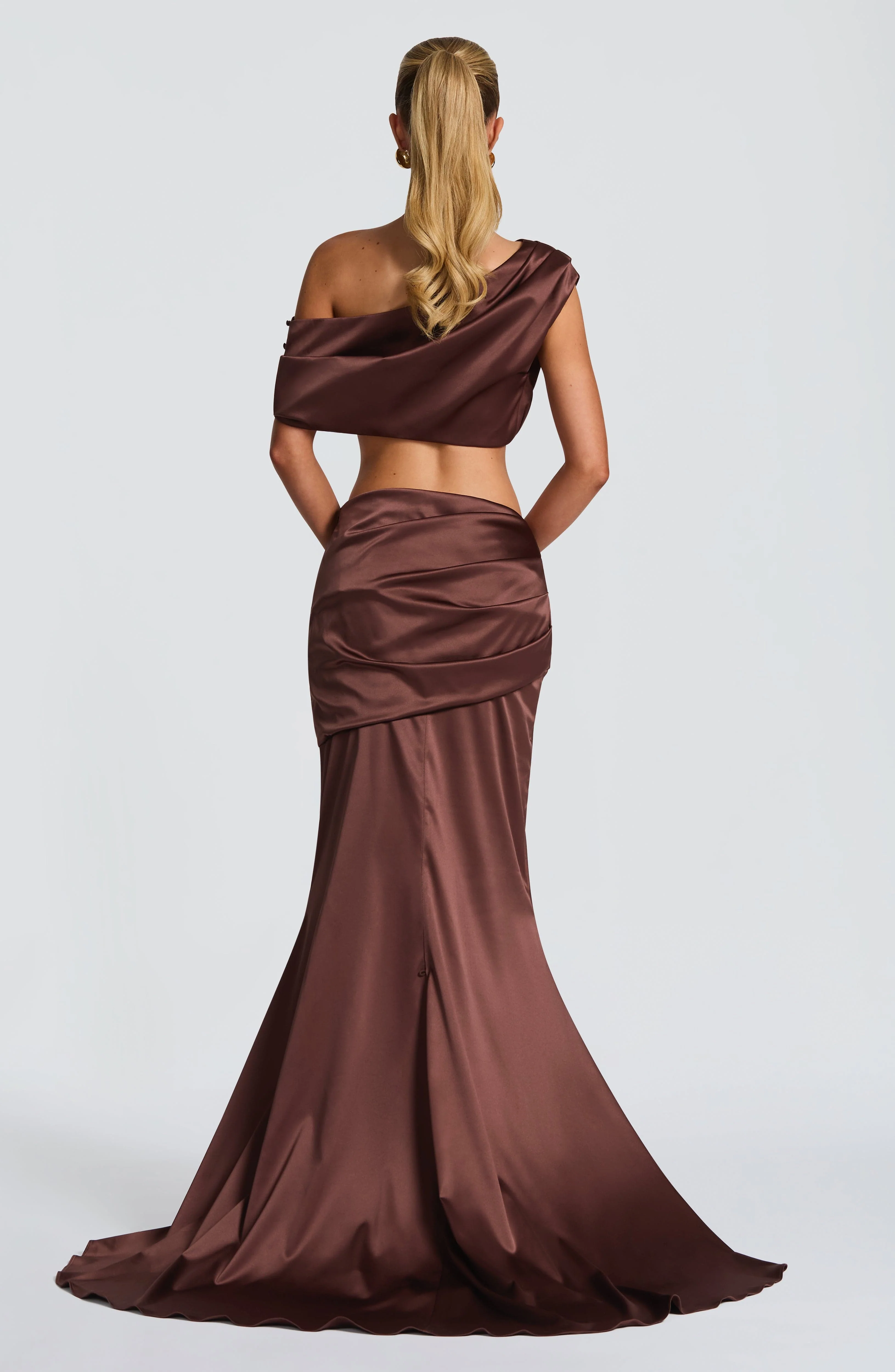 Claudette Maxi Skirt - Plum Brown - Image 7
