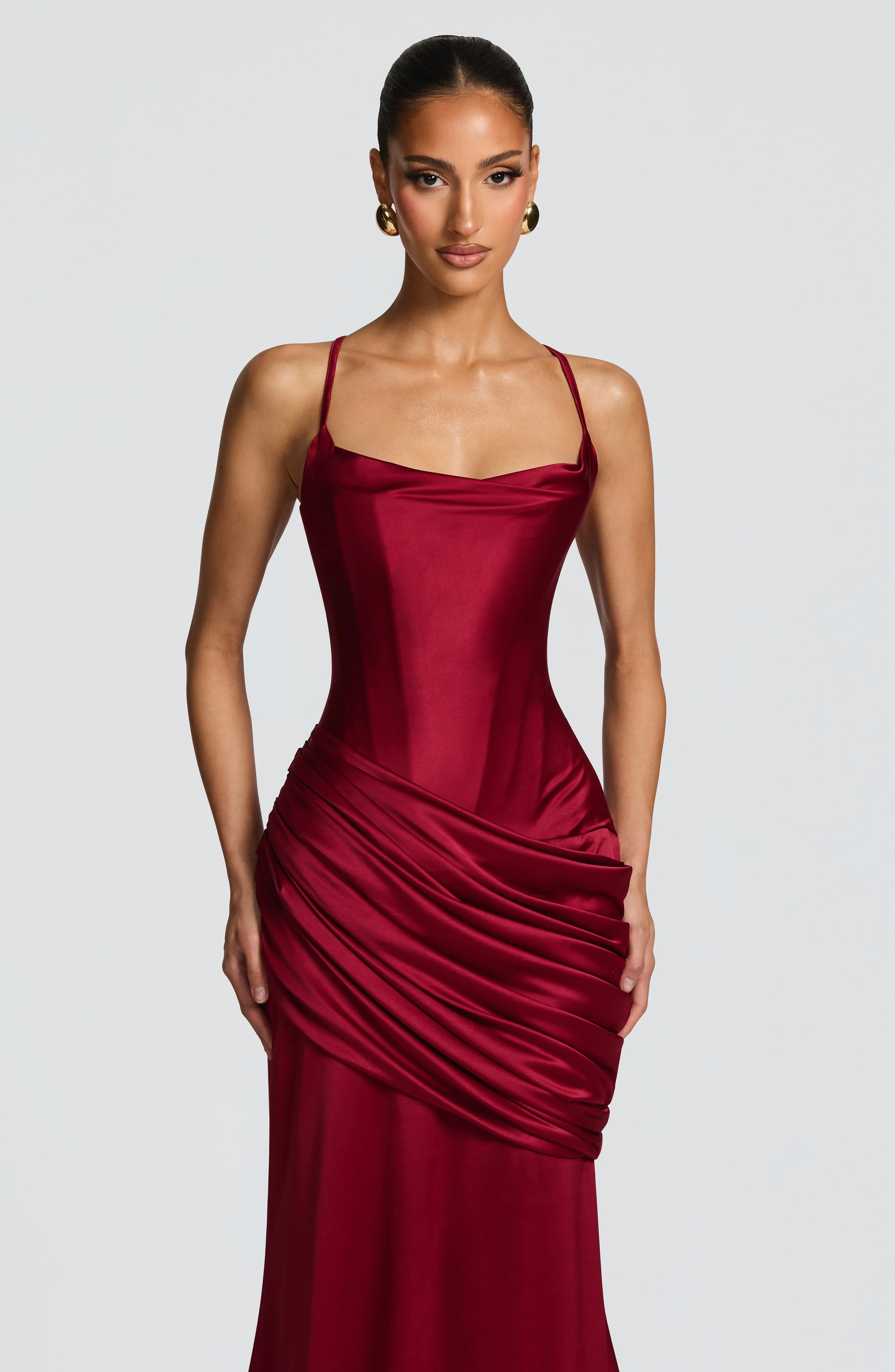 Connie Gown - Burgundy - Image 6