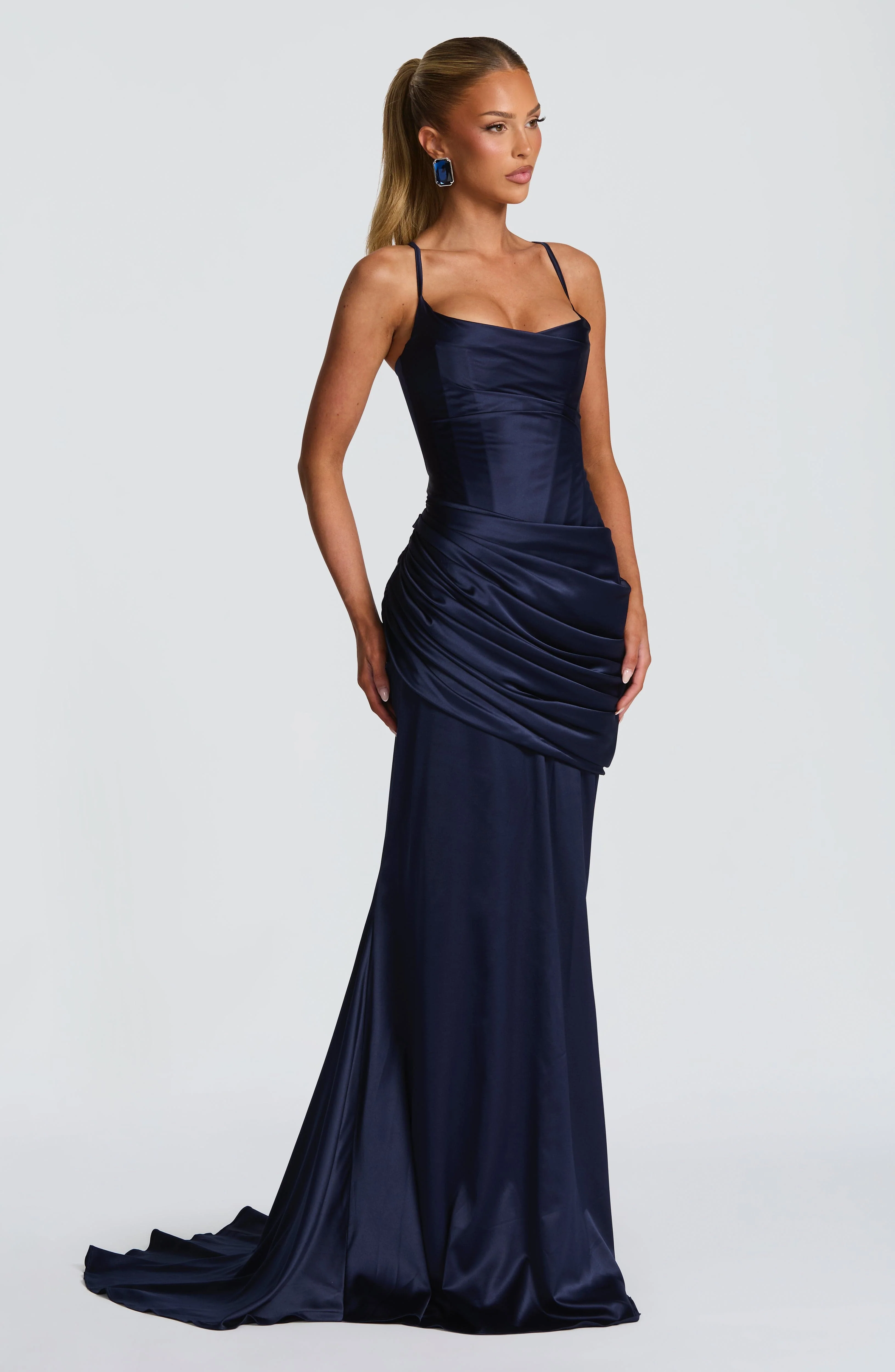 Connie Gown - Navy - Image 5