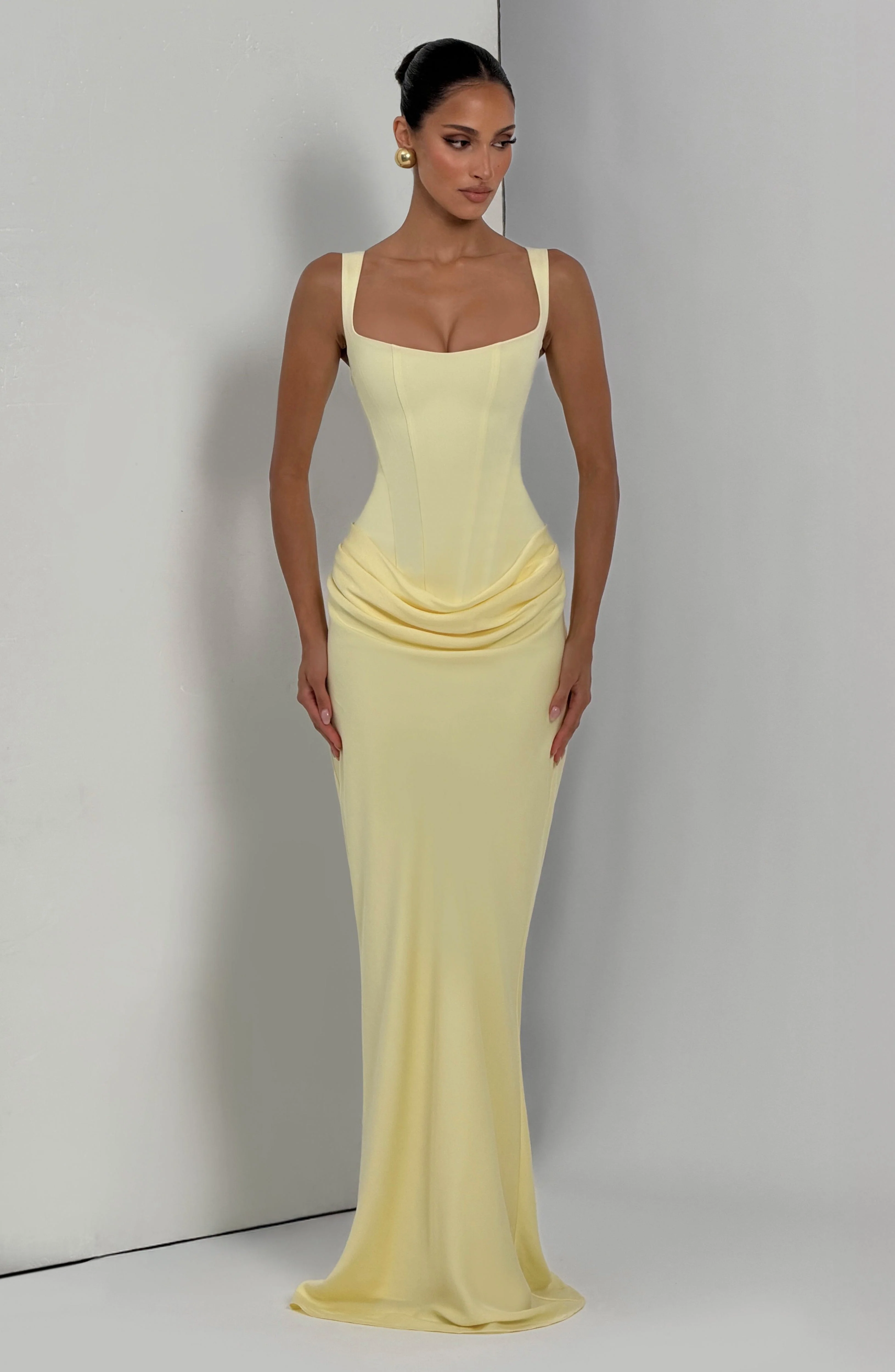 Cornelia Maxi Dress - Lemon - Image 5