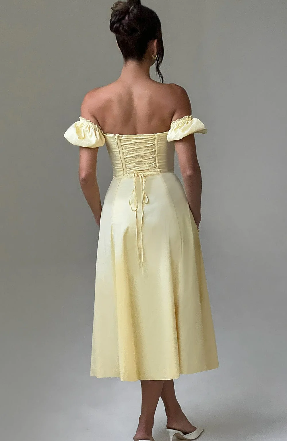 Courtney Midi Dress - Lemon - Image 6
