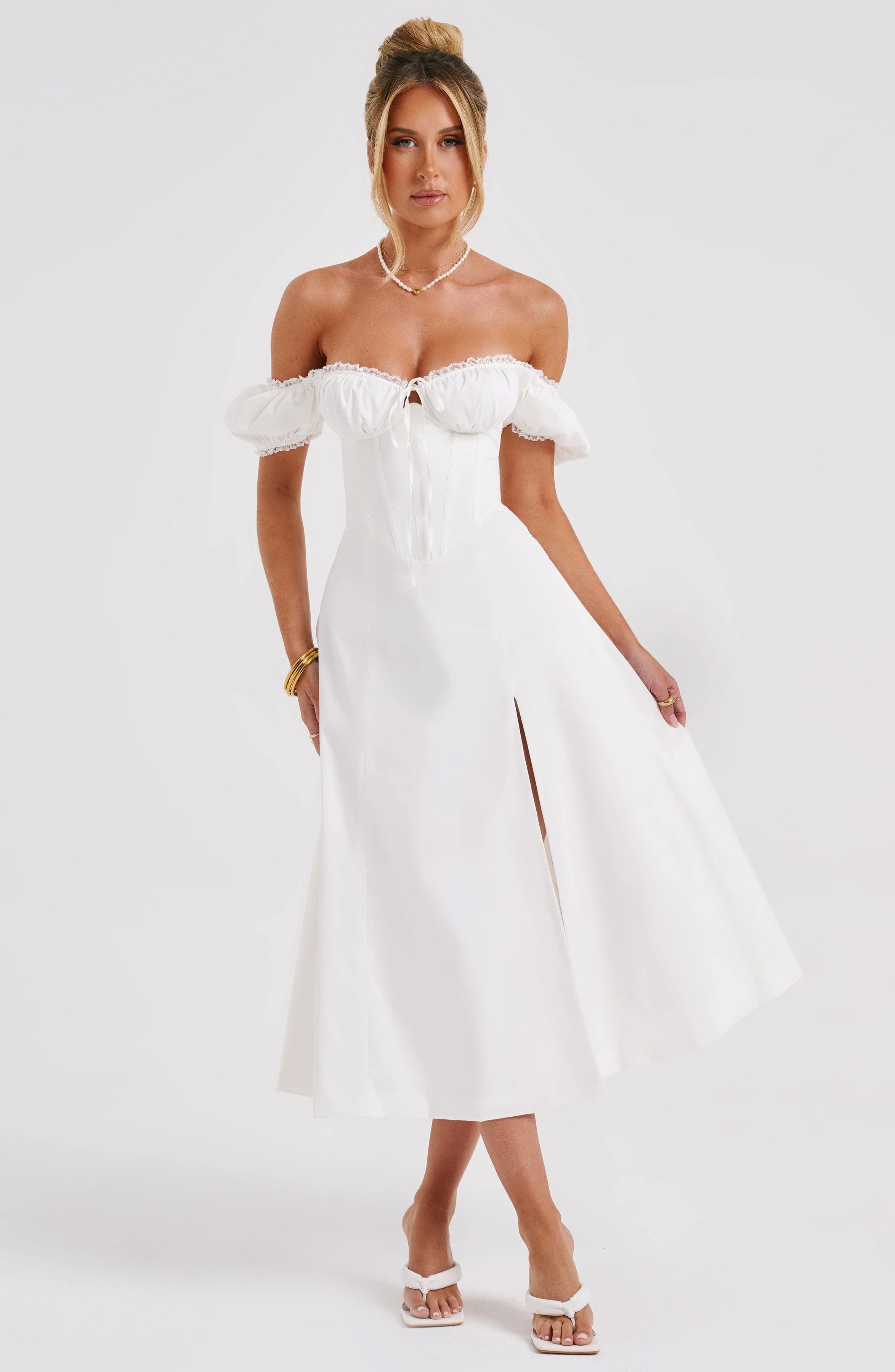 Courtney Midi Dress - Ivory - Image 8