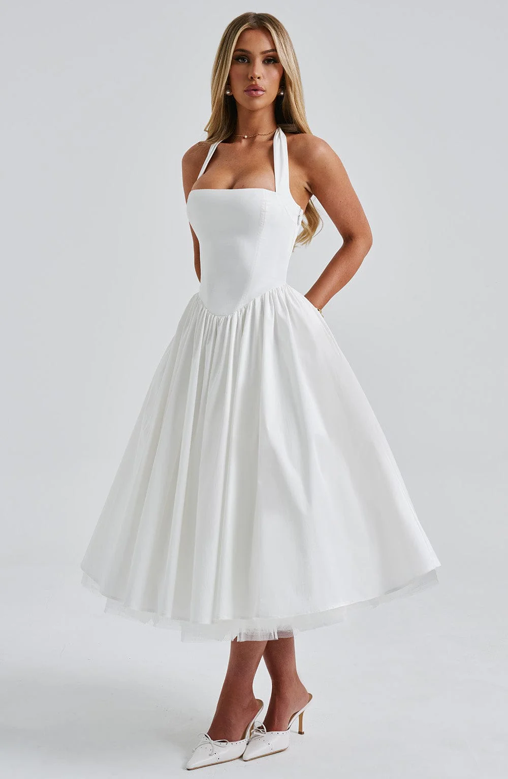 Cressida Midi Dress - Ivory - Image 7