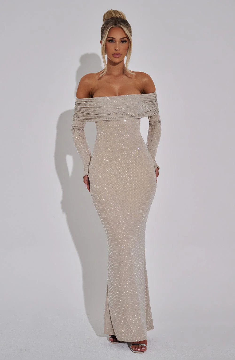 Cyprus Maxi Dress - Nude - Image 12