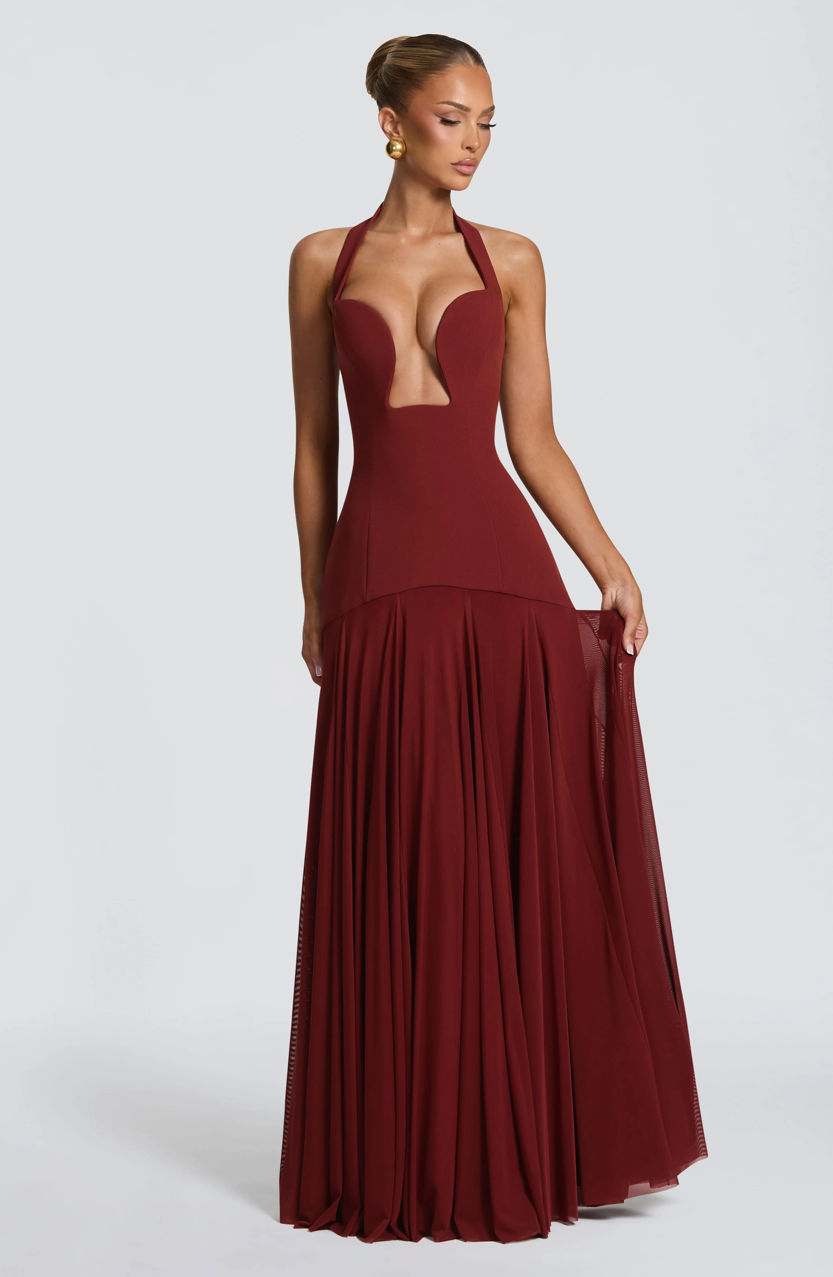 Cyrene Maxi Dress - Deep Rust - Image 4