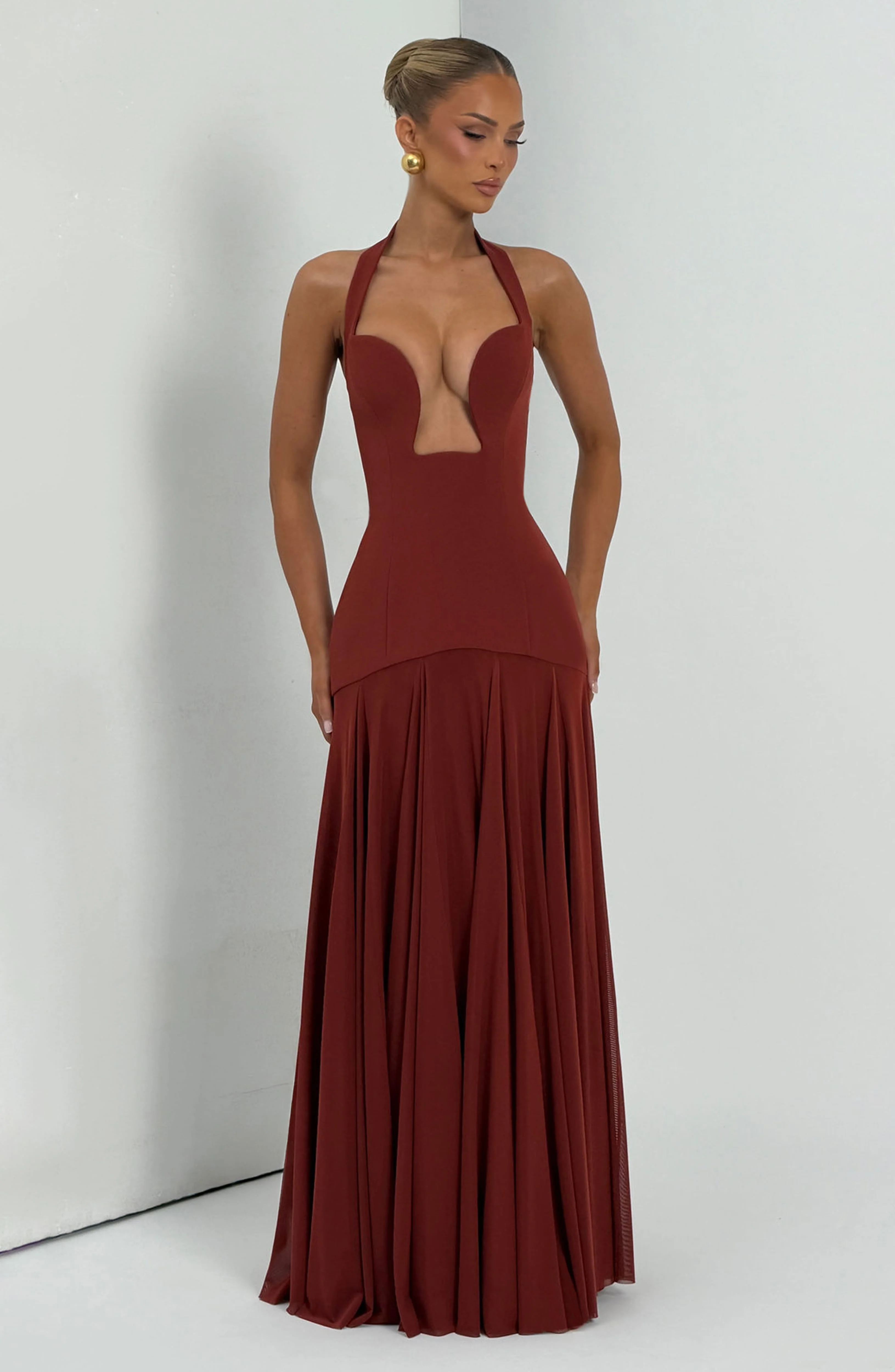 Cyrene Maxi Dress - Deep Rust - Image 7