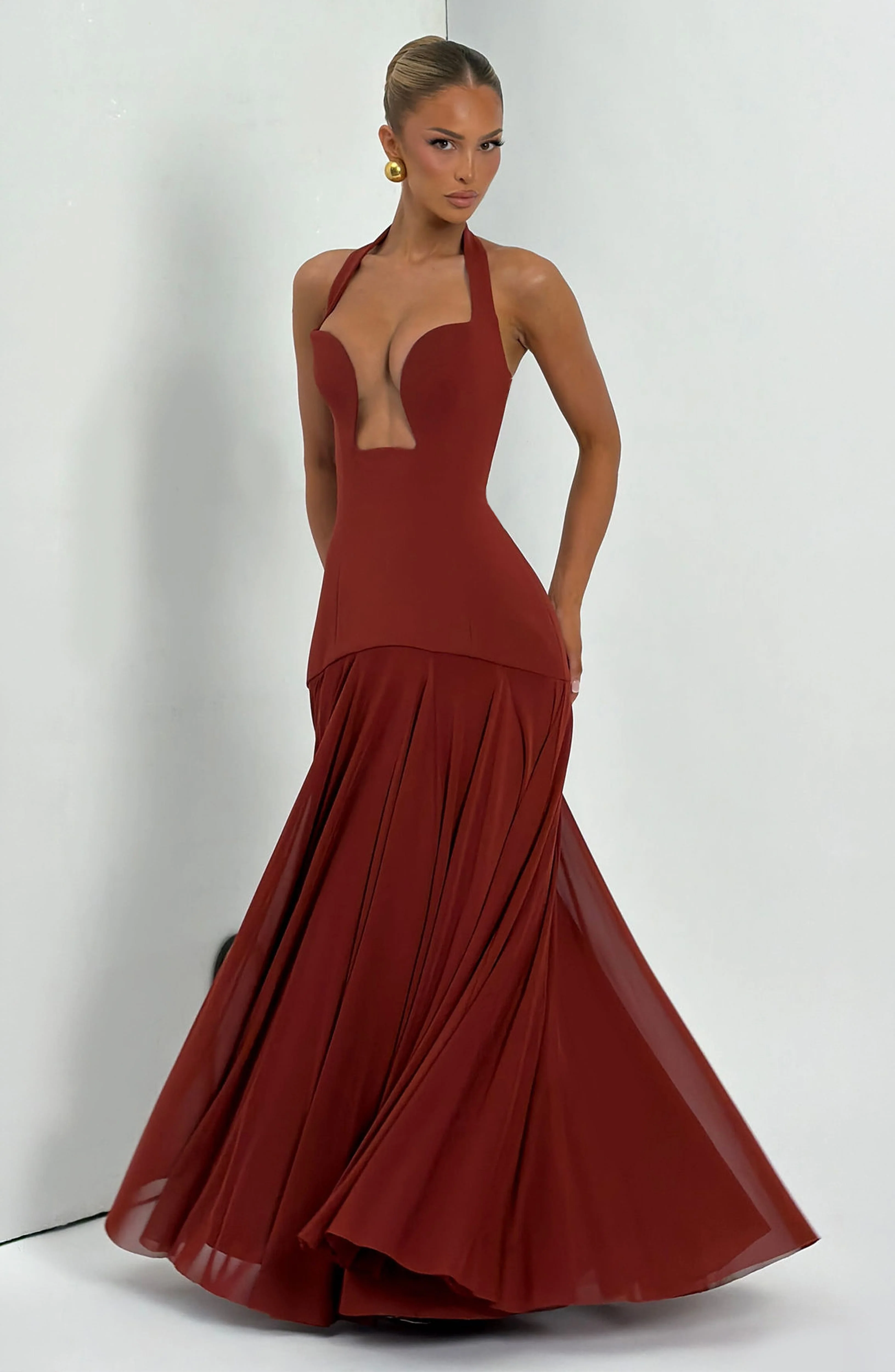 Cyrene Maxi Dress - Deep Rust - Image 8