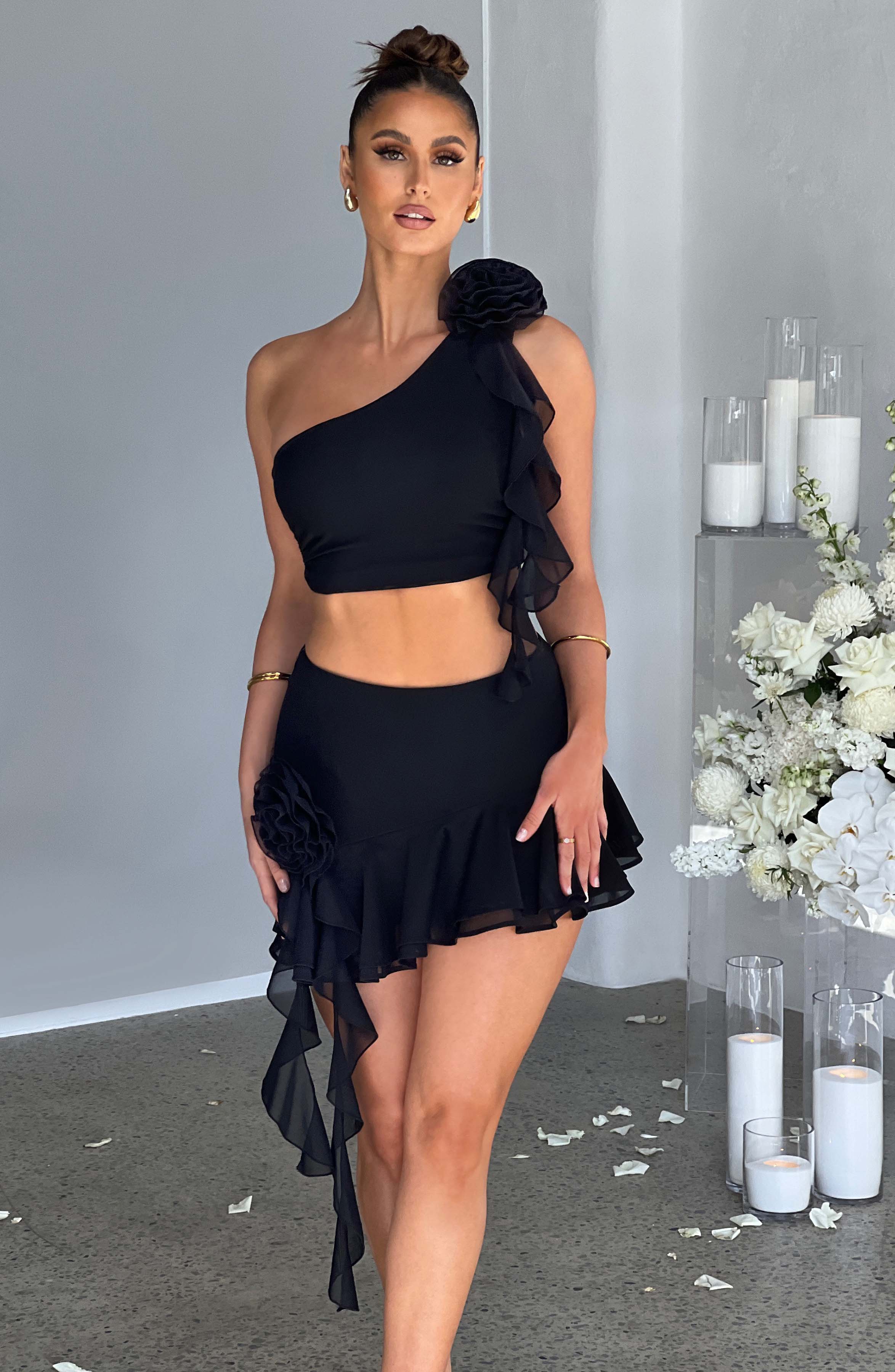 Daina Mini Skirt - Black - Image 7