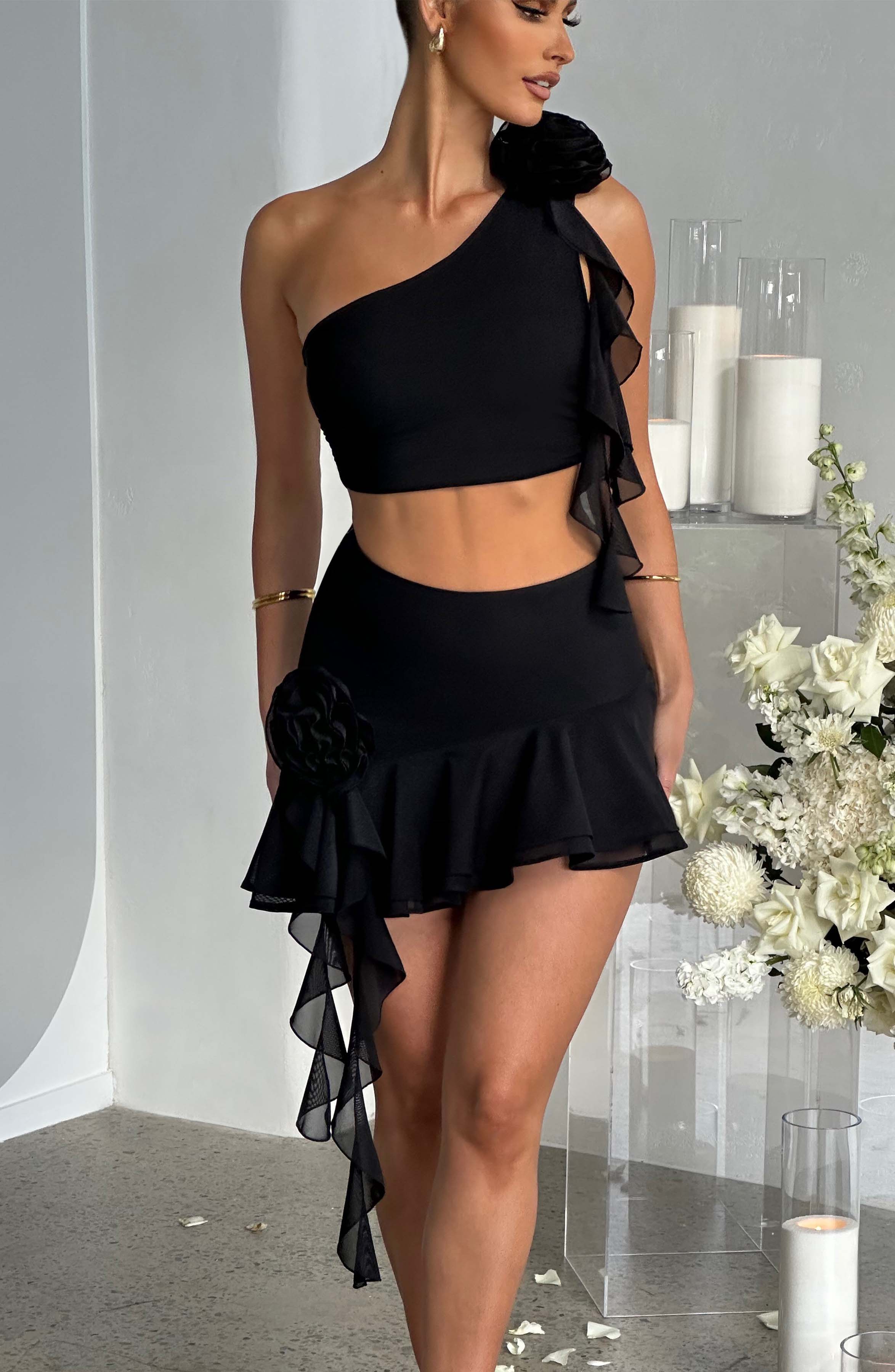 Daina Mini Skirt - Black - Image 8