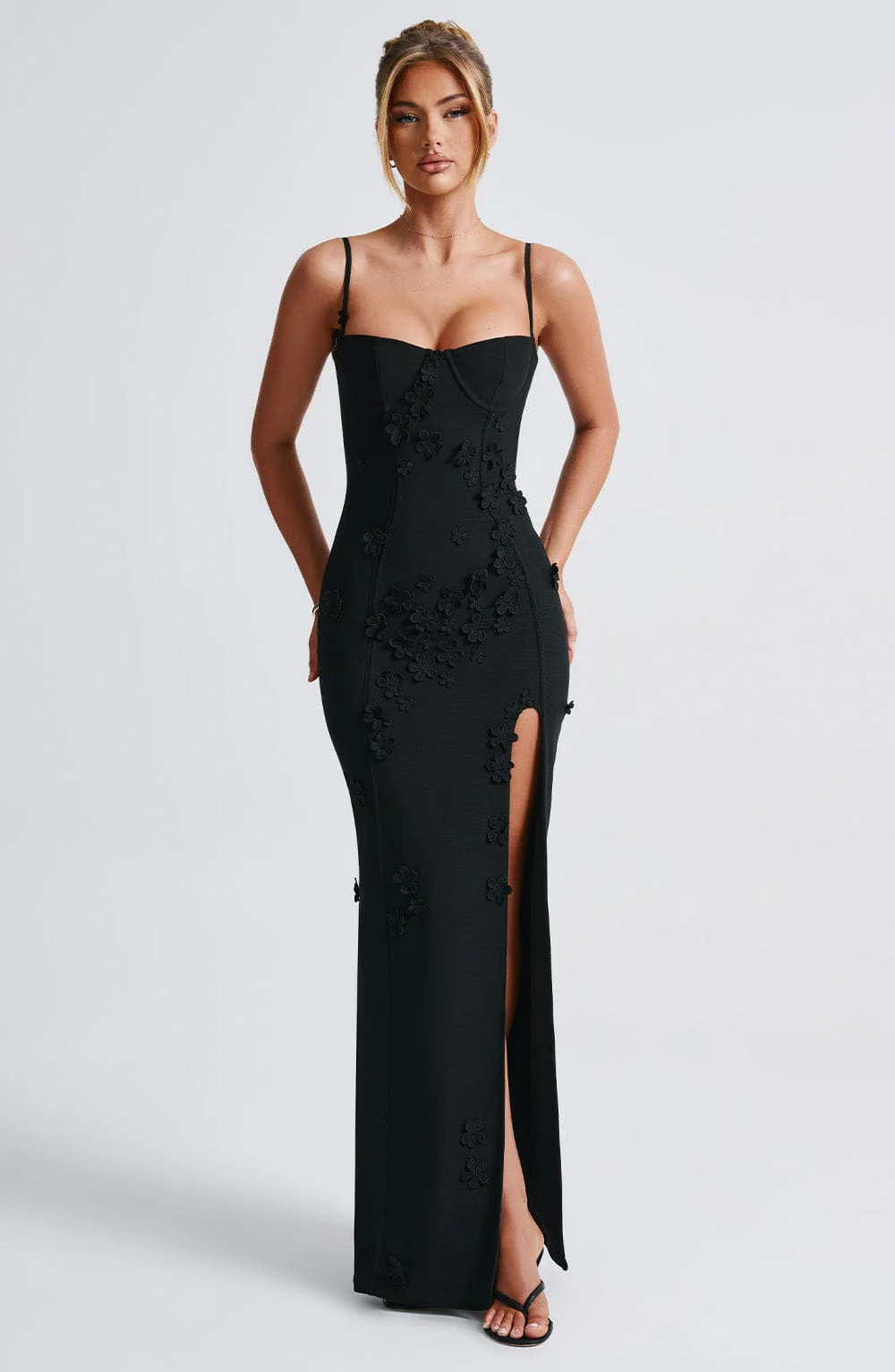 Dalary Maxi Dress - Black Lined - Image 7