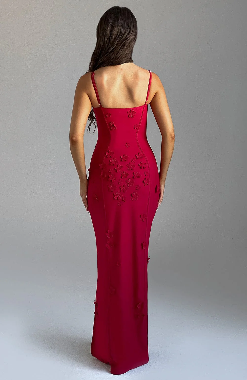 Dalary Maxi Dress - Red Lined - Image 3