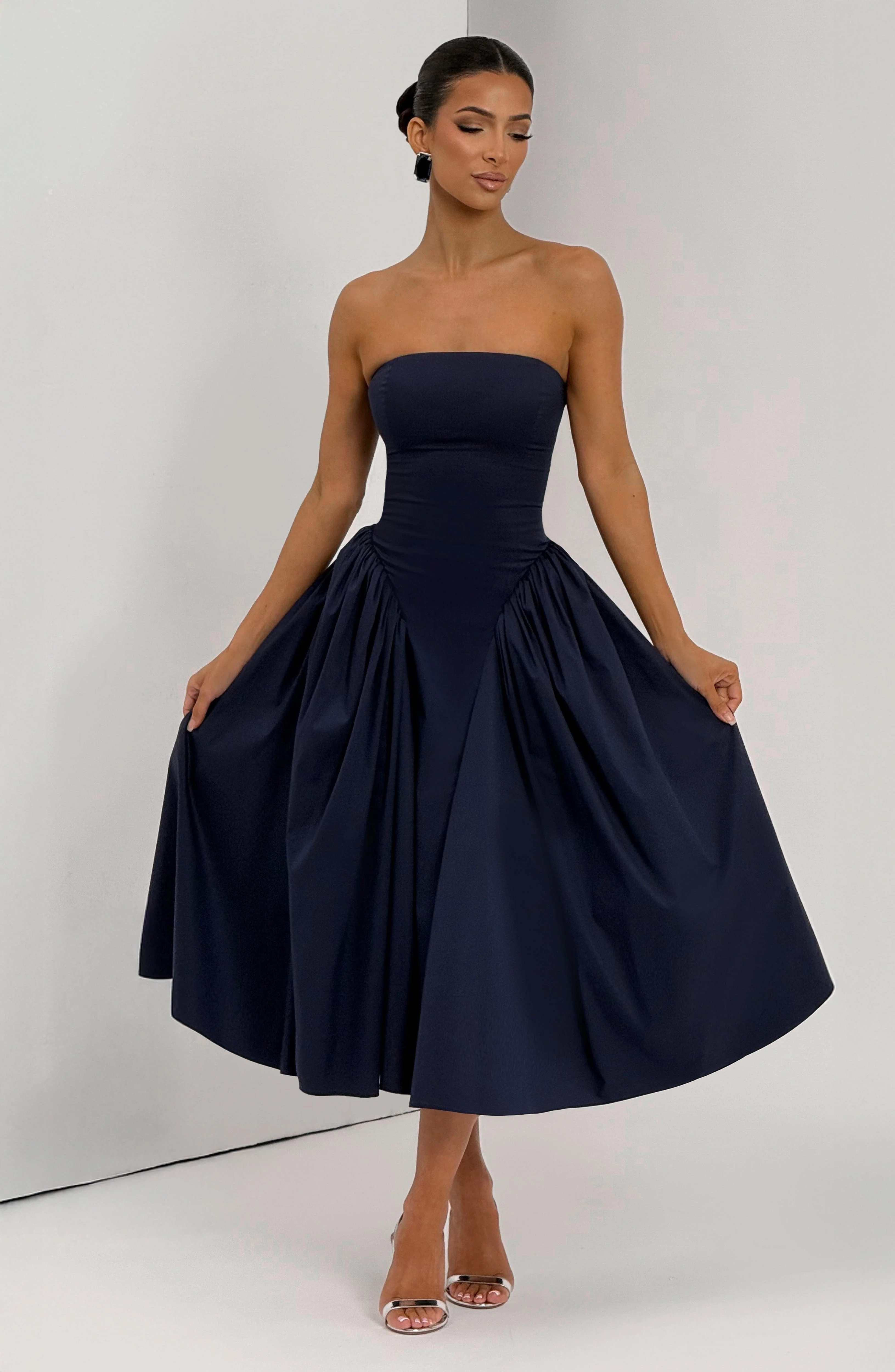Darla Midi Dress - Navy - Image 6