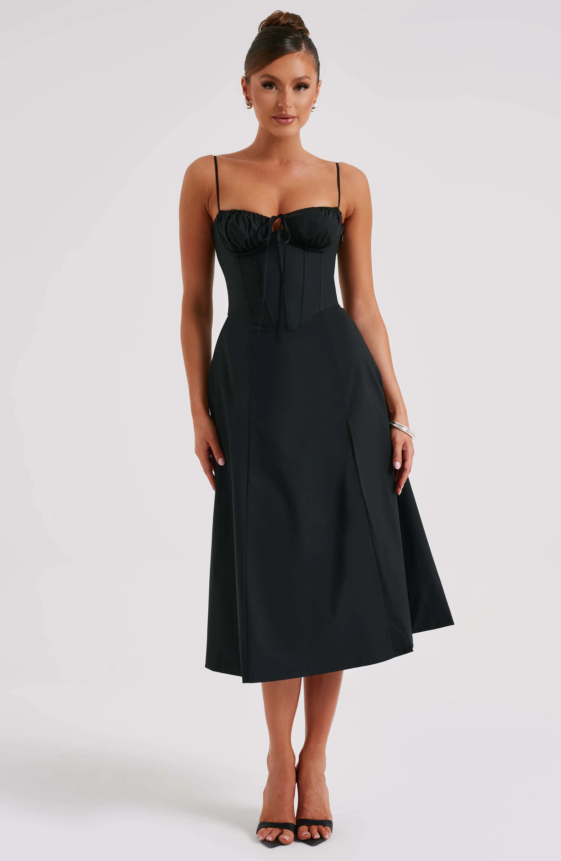 Deanna Midi Dress - Black - Image 8