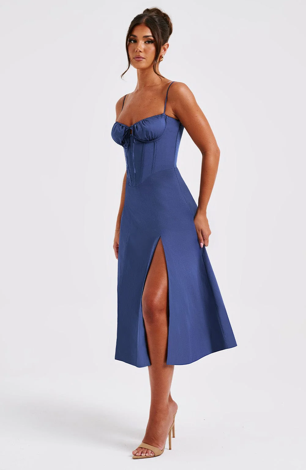 Deanna Midi Dress - Navy - Image 3
