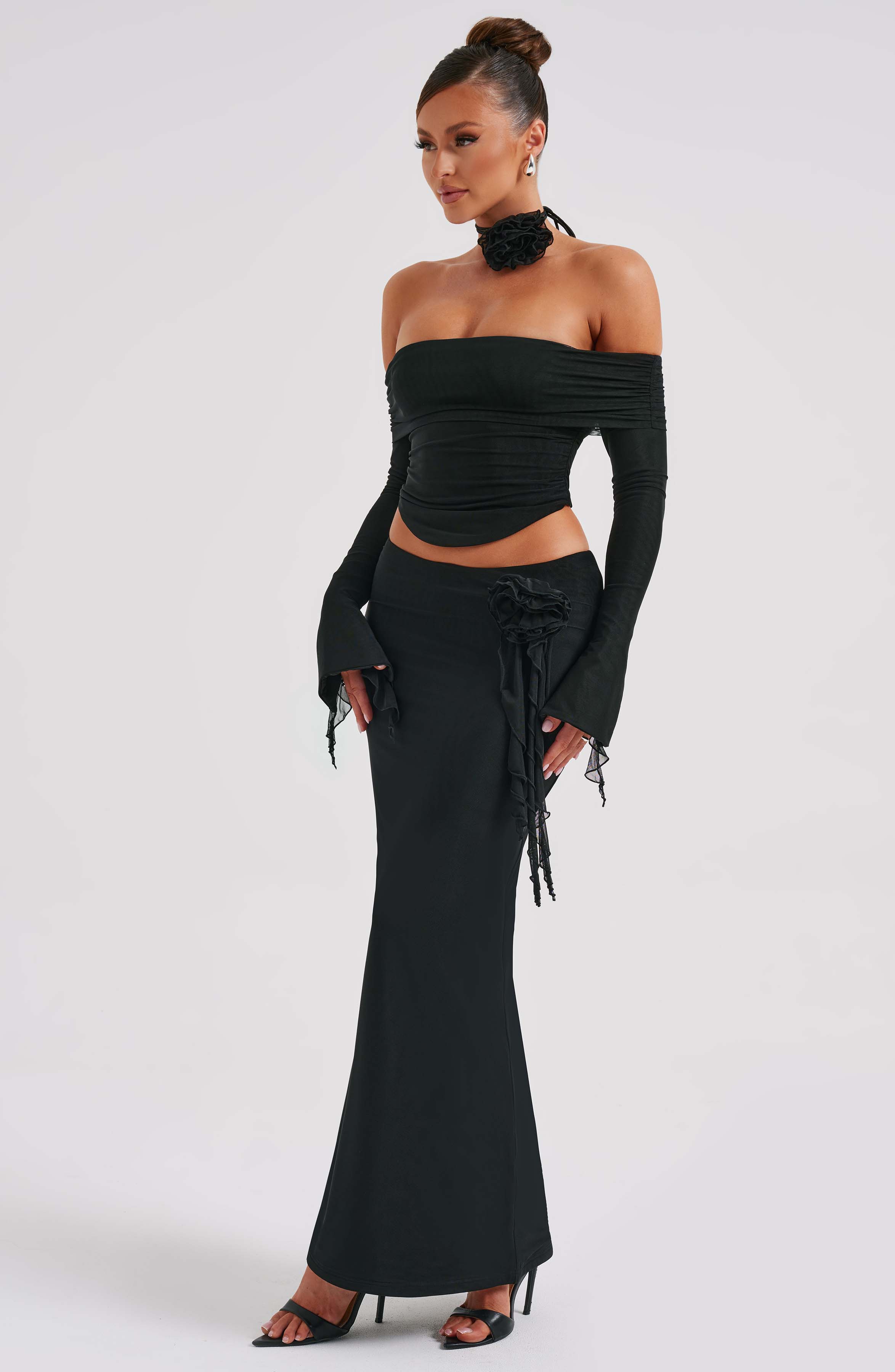 Deema Maxi Skirt - Black - Image 3
