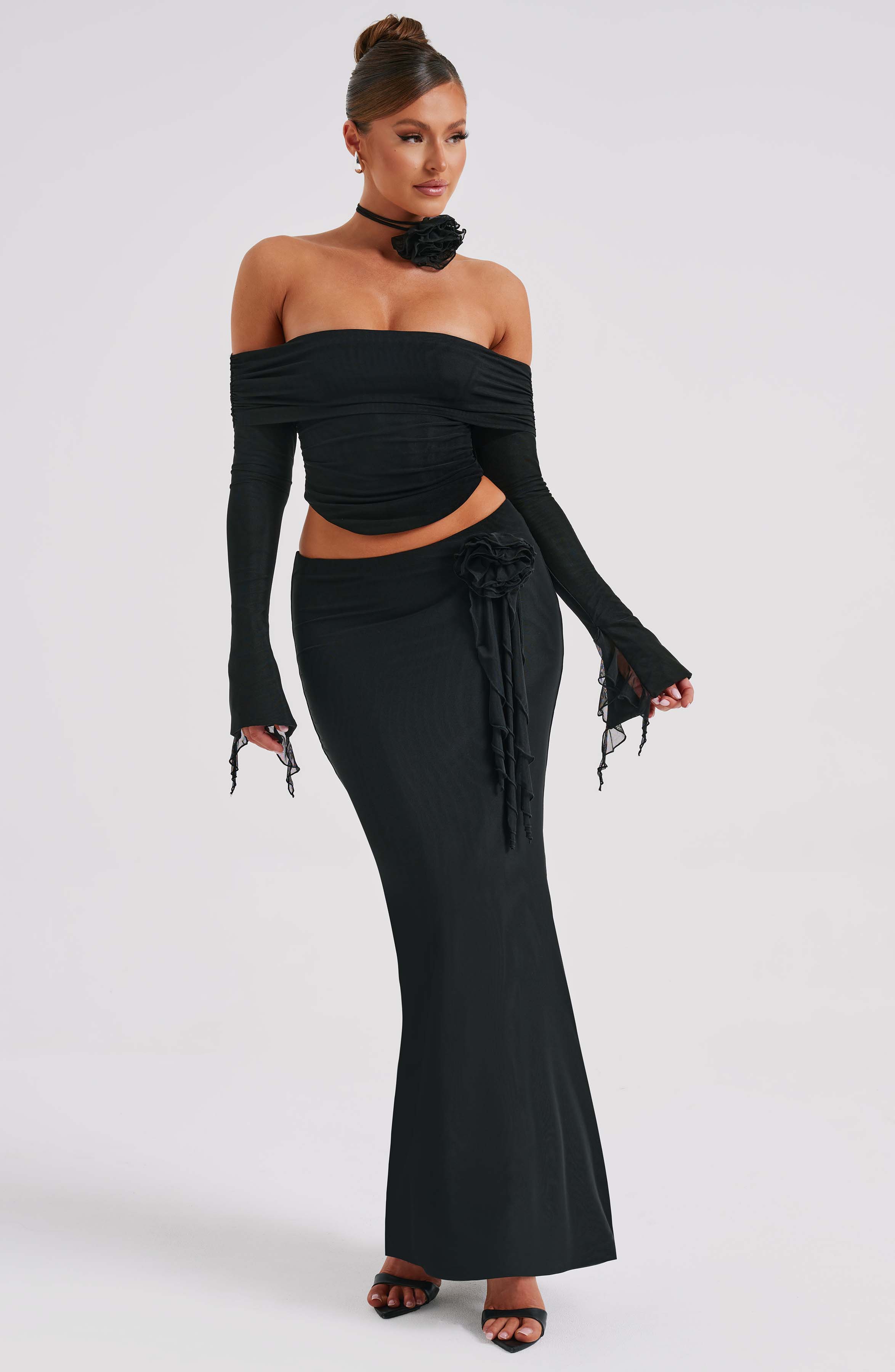 Deema Maxi Skirt - Black - Image 4