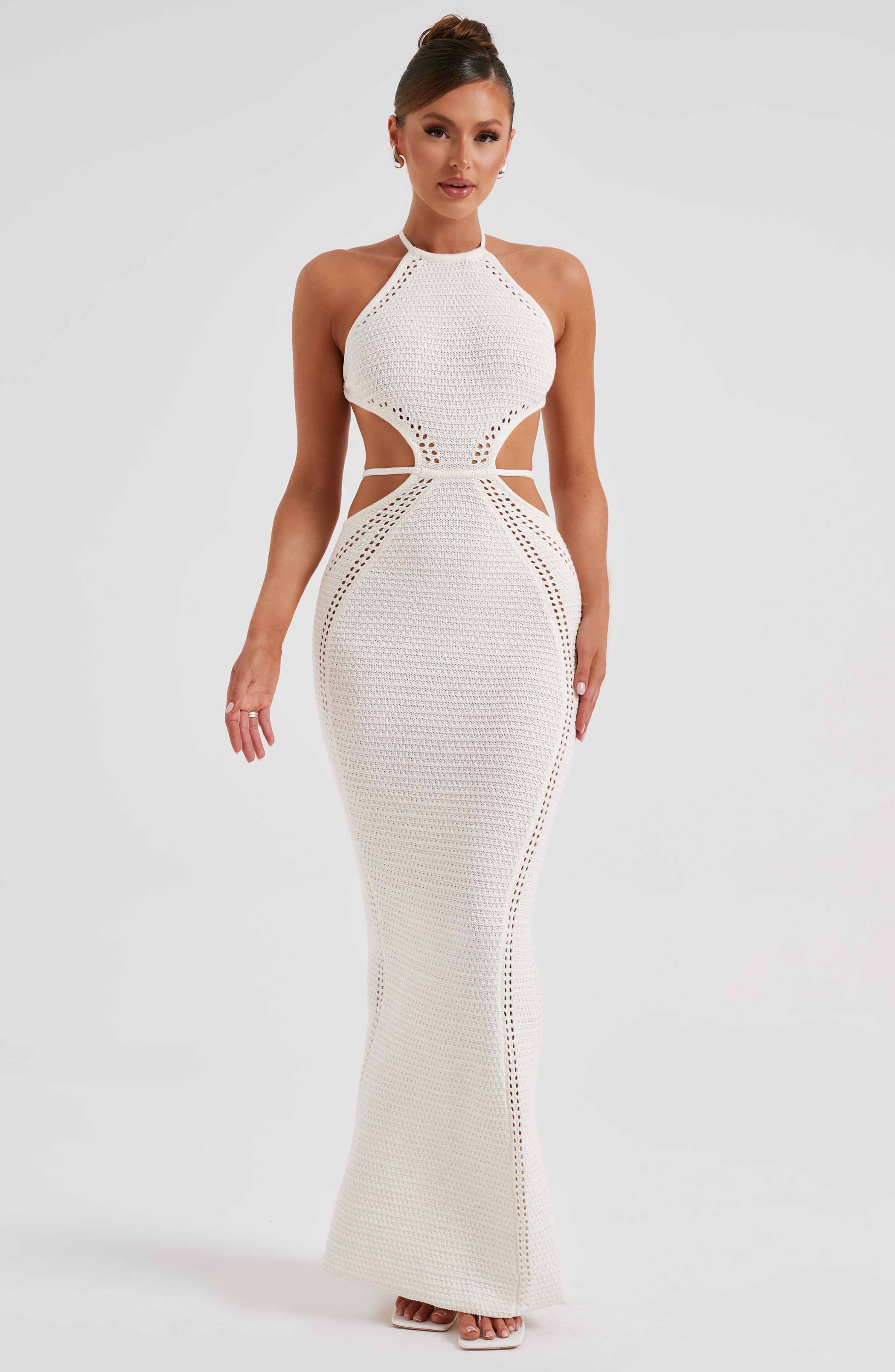 Delia Maxi Dress - White - Image 9