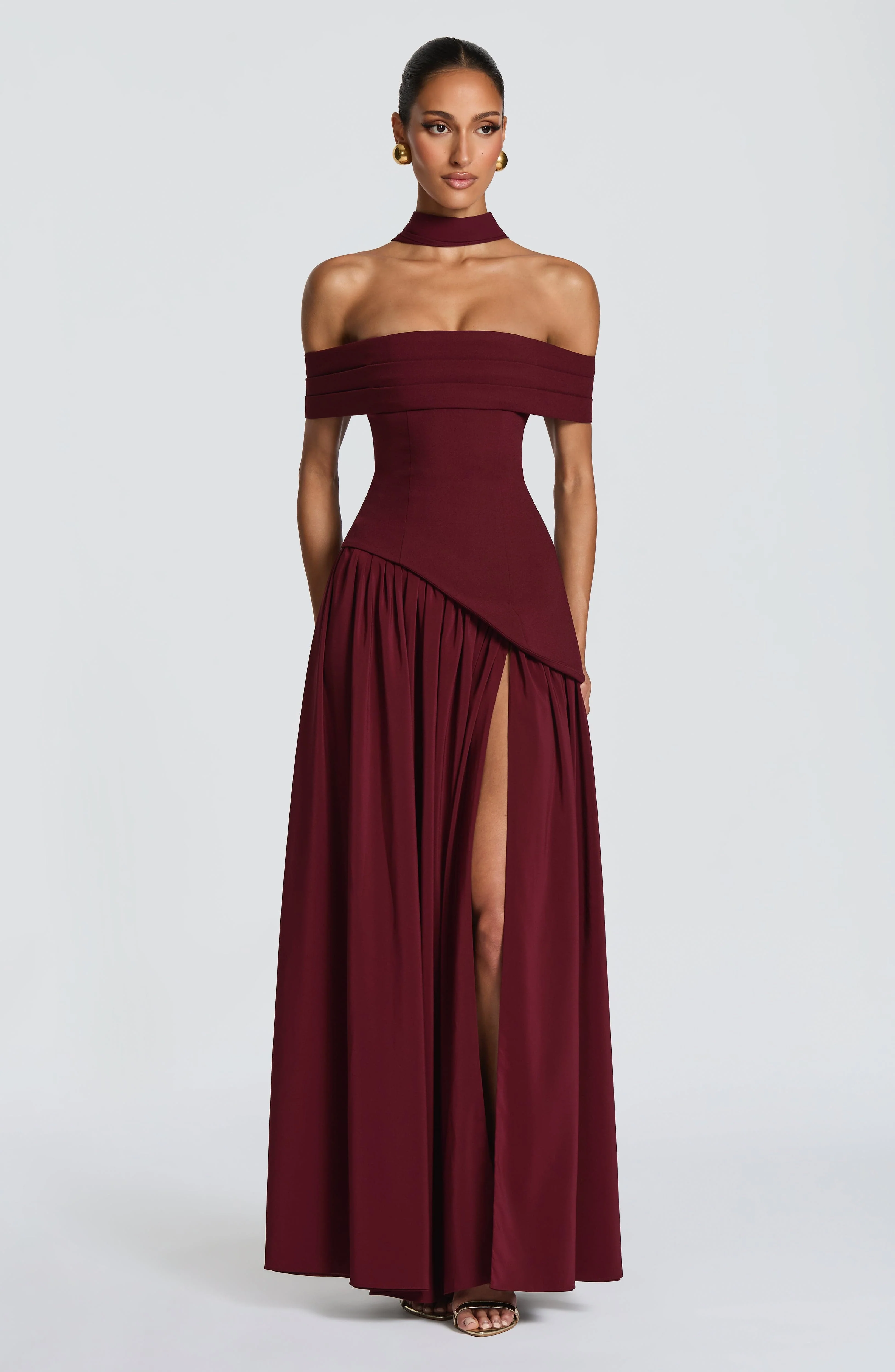 Delilah Maxi Dress - Cherry Lacquer - Image 10