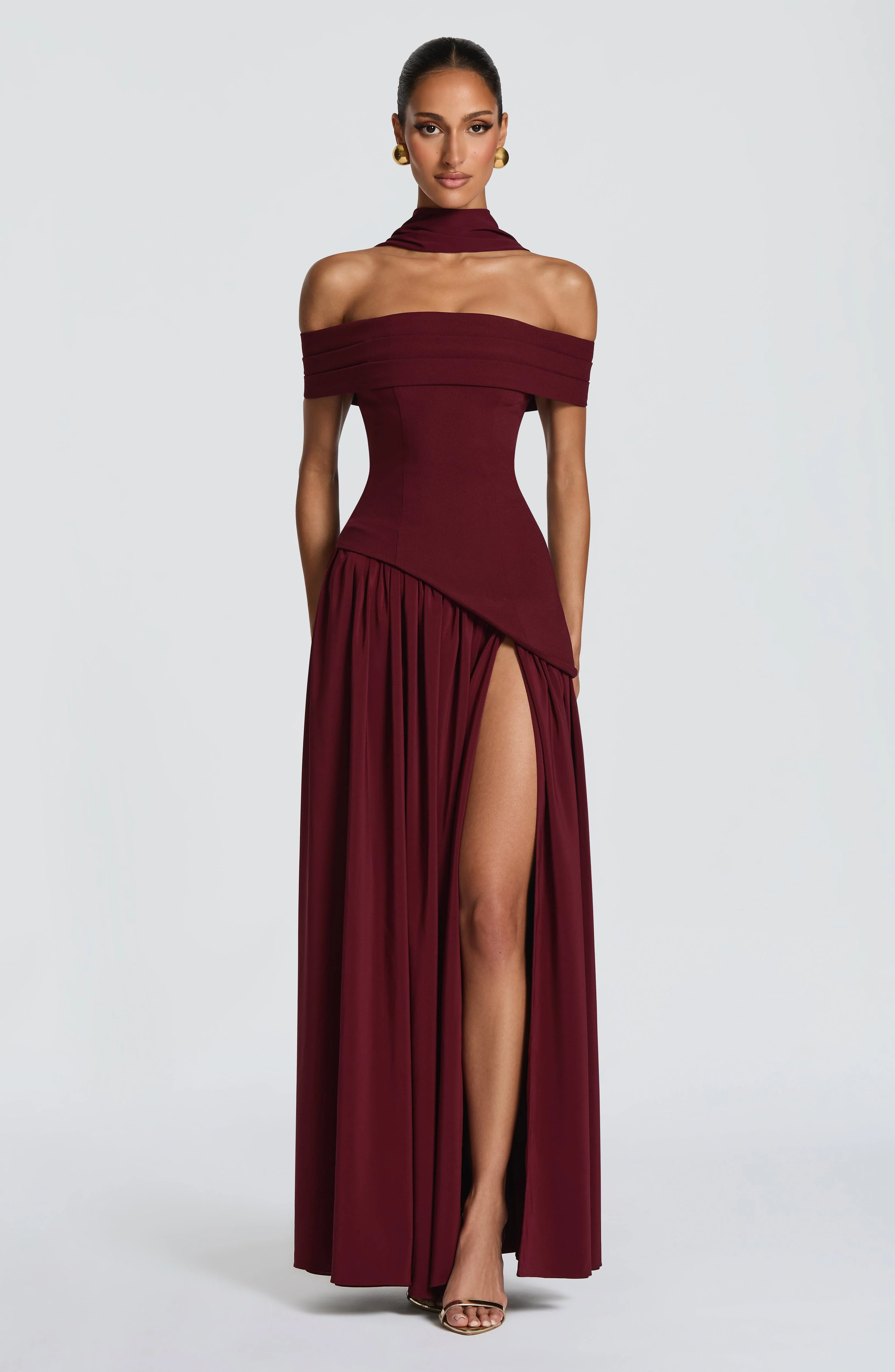 Delilah Maxi Dress - Cherry Lacquer - Image 11